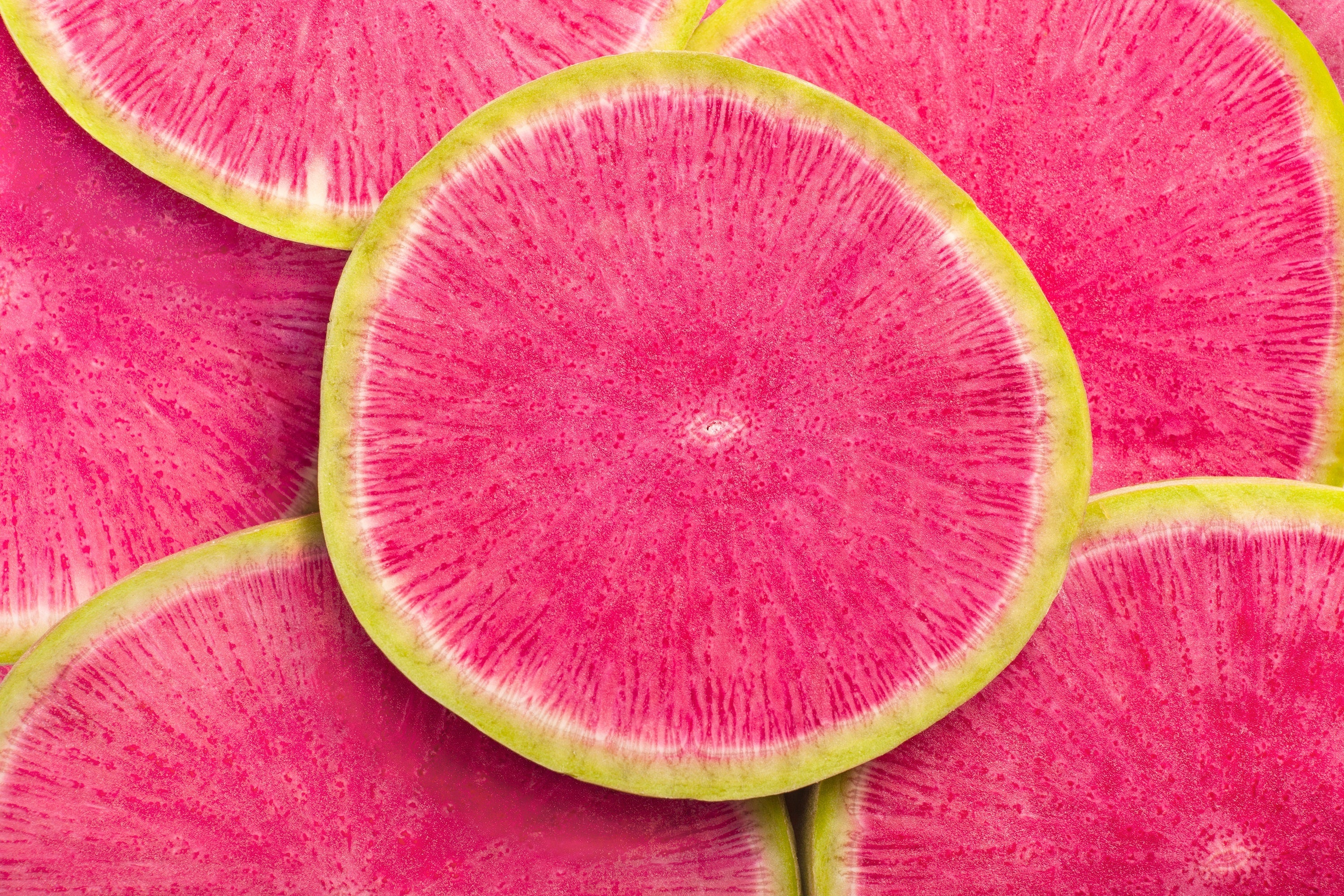 300 WATERMELON RADISH Beauty Heart Raphanus Sativus Pink White Vegetable Seeds - Image 9