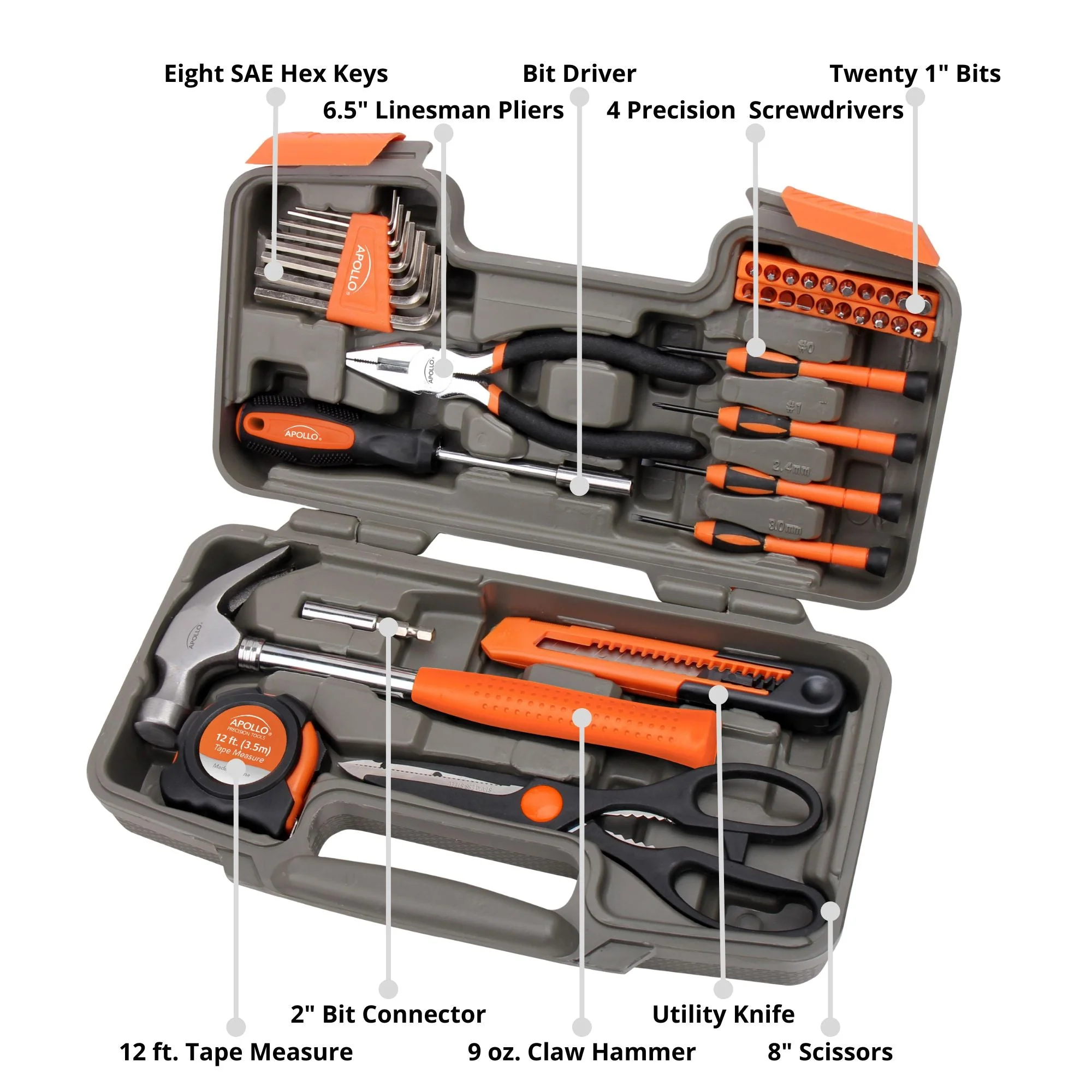 39 Piece General Tool Kit - DT9706OR - Image 5