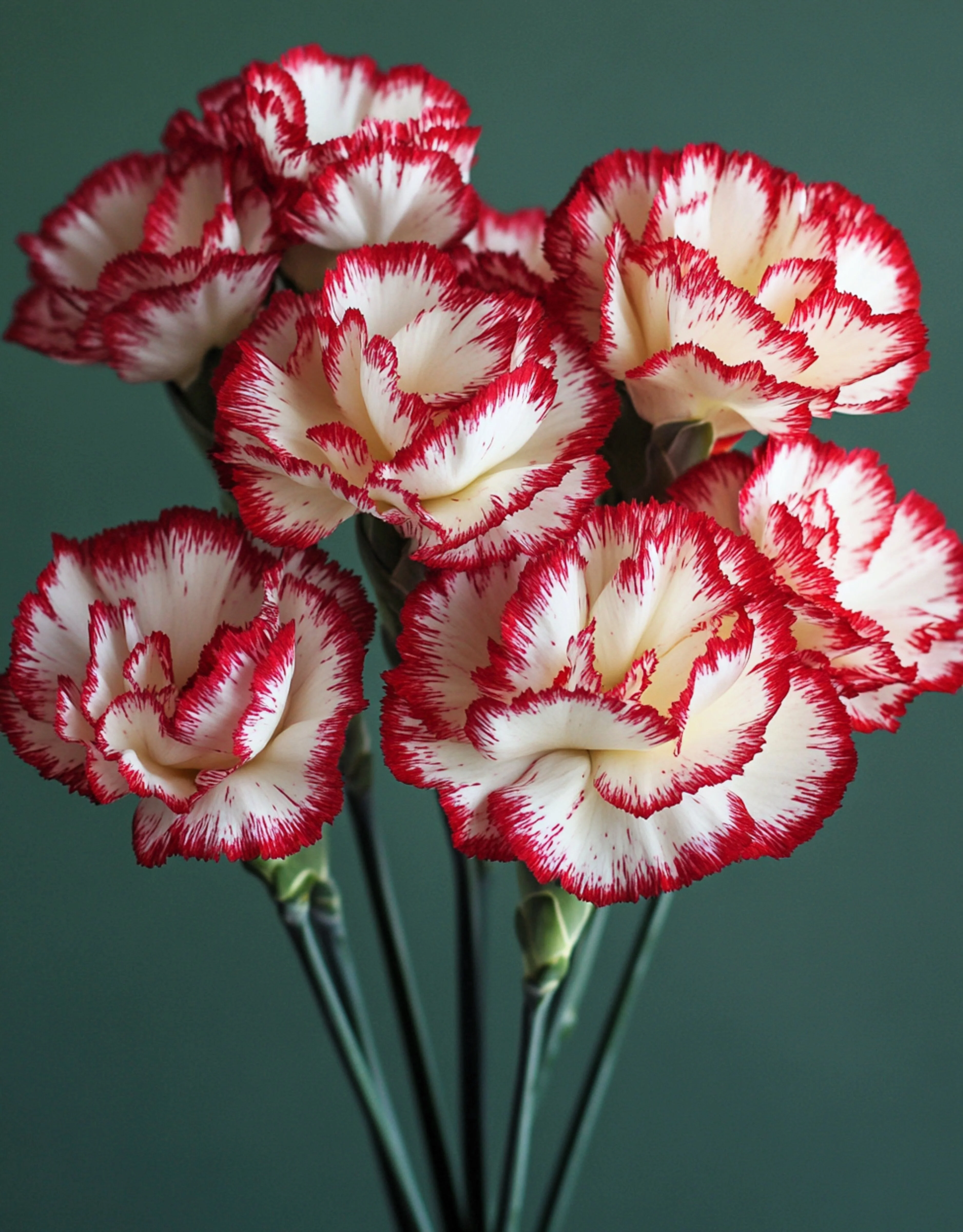 50 Avranchin RED & WHITE CARNATION Dianthus Caryophyllus Chabaud Flower Seeds - Image 7