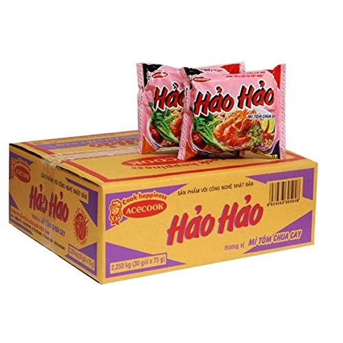 Acecook Hao Hao Vietnam instant noodles spicy shrimp (1Box/30 Bags) - Image 2