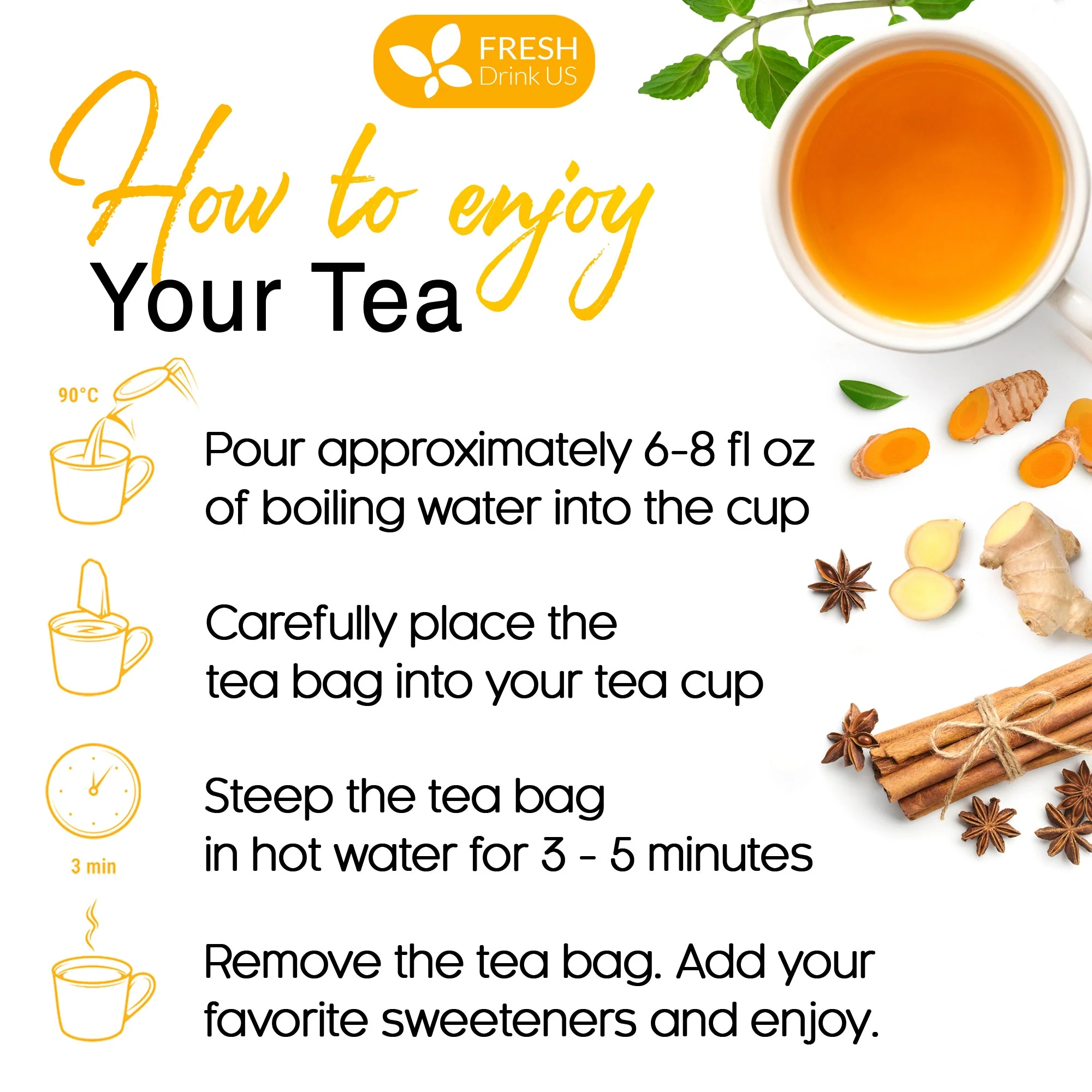 Anti-Inflammaheb Loose Leaf Tea, 100% Natural from Ginger, Turmeric, Peppermint, Black Pepper, Cinnamon - Image 10