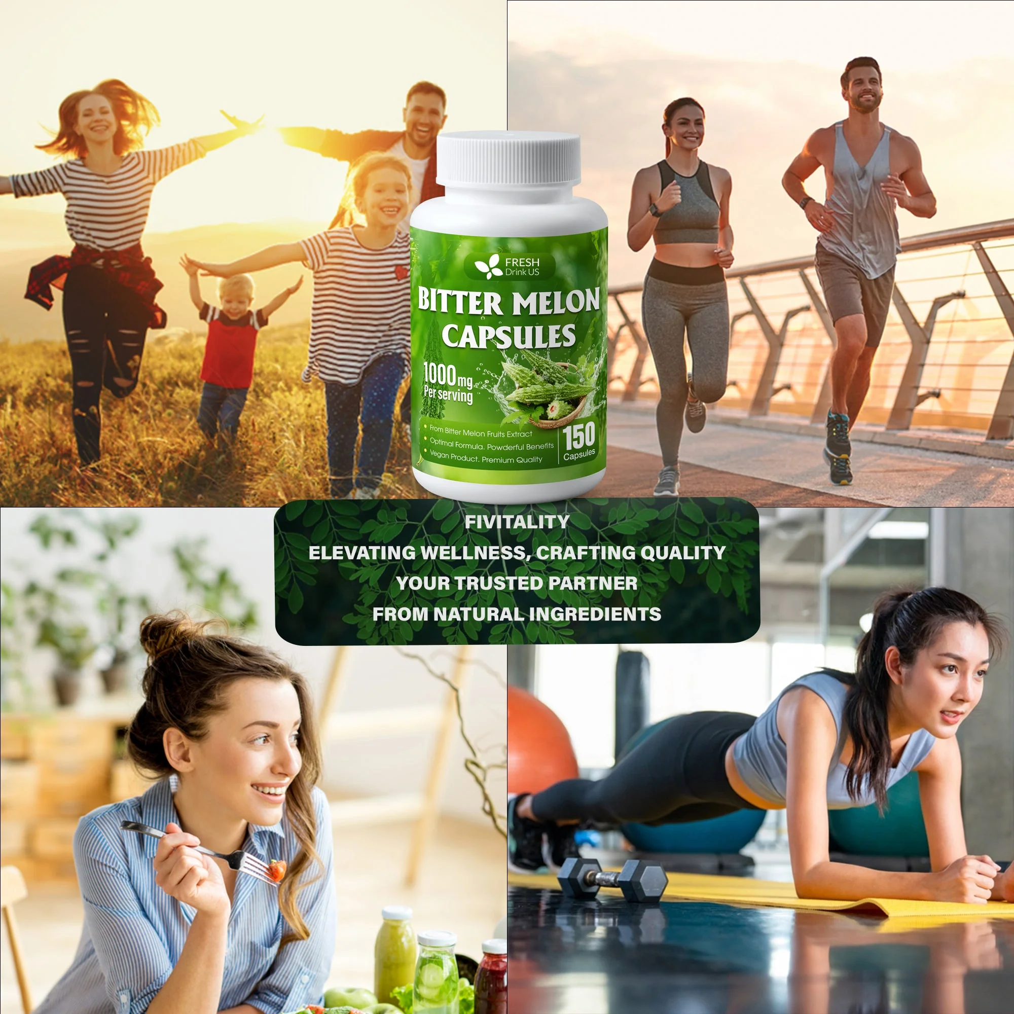 Bitter Melon Capsules, 1000mg, 150 Capsules - Gluten Free, Non-GMO - Image 9
