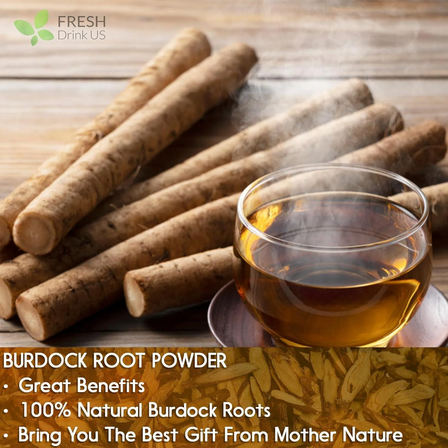 Burdock Root Powder, Burdock Root Extract, 100% Natural & Pure from Burdock Root, Burdock Root Herbal Tea, No Additives, No Caffeine, Vegan - Image 9