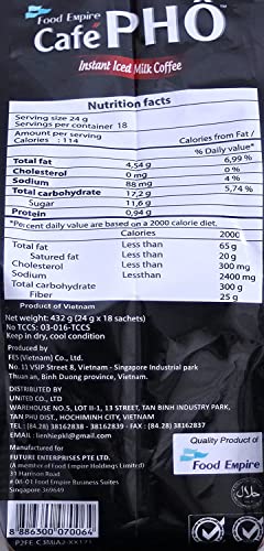 Cafe Pho Vietnamese 3in1 Instant Iced Milk Coffee, Bag of 18 Sachets - Image 4