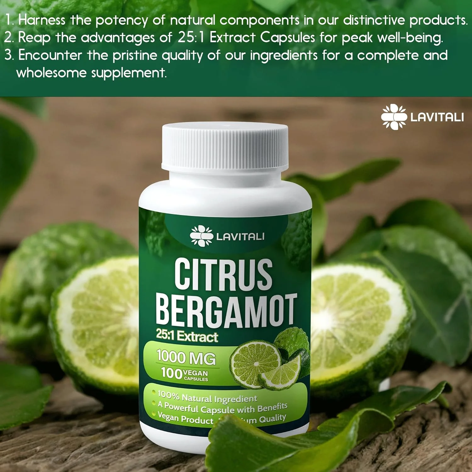 Citrus Bergamot Extract Capsules, Non-GMO, Gluten-Free - Image 9