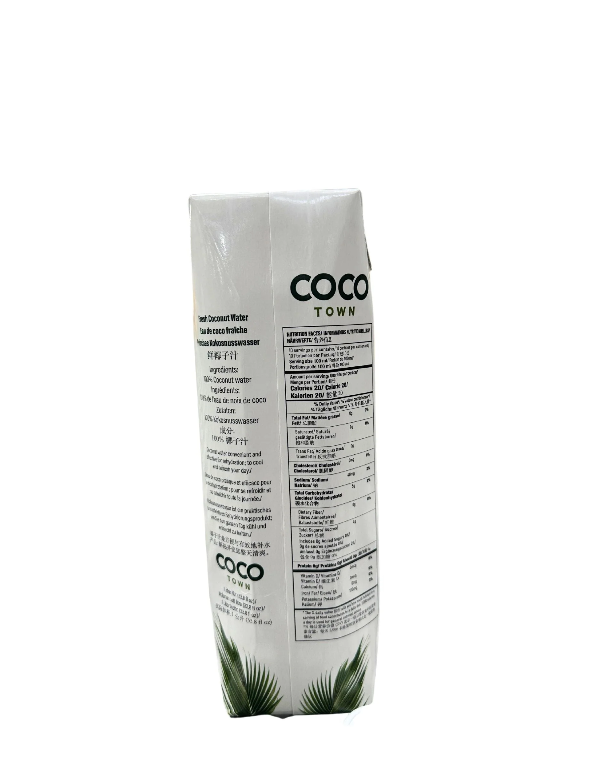 Coco Town - Fresh Coconut Water,  100% Natural Coconut Juice-  1000 ml - Image 2