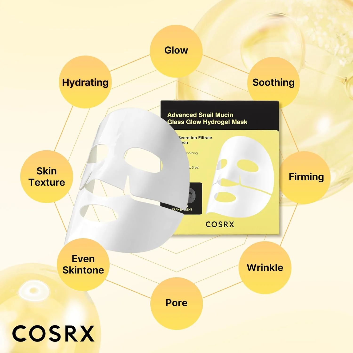 Cosrx Advanced Snail Mucin Glass Glow Hydrogel Mask - Image 5