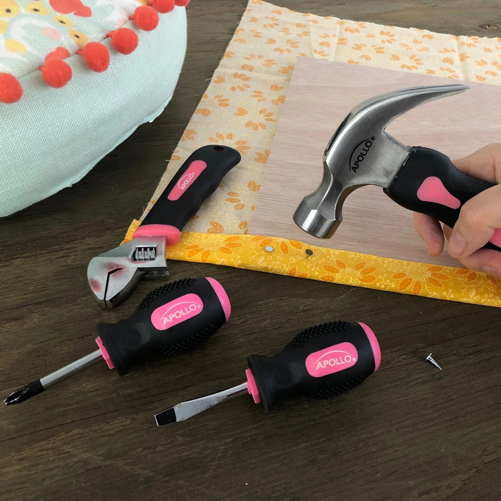 Four Piece Stubby Tool Set - Pink- DT0240P - Image 8