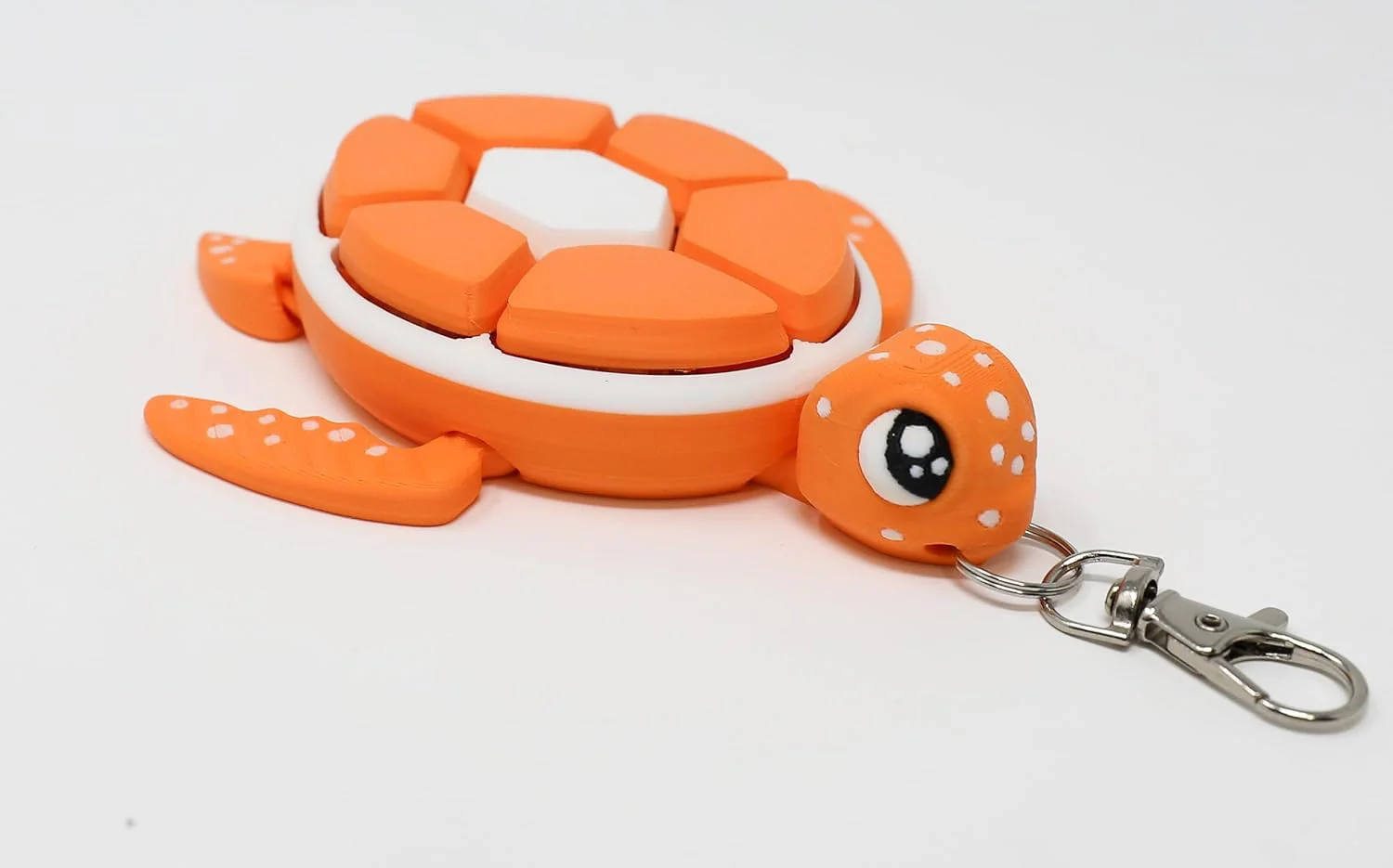 Fruit Turtle Fidget Clicker Keychain 3D Printed - Sensory Stress Relief Toy for Autism, ADHD, Anxiety, and Fidgeting (Orange Turtle) - Image 6