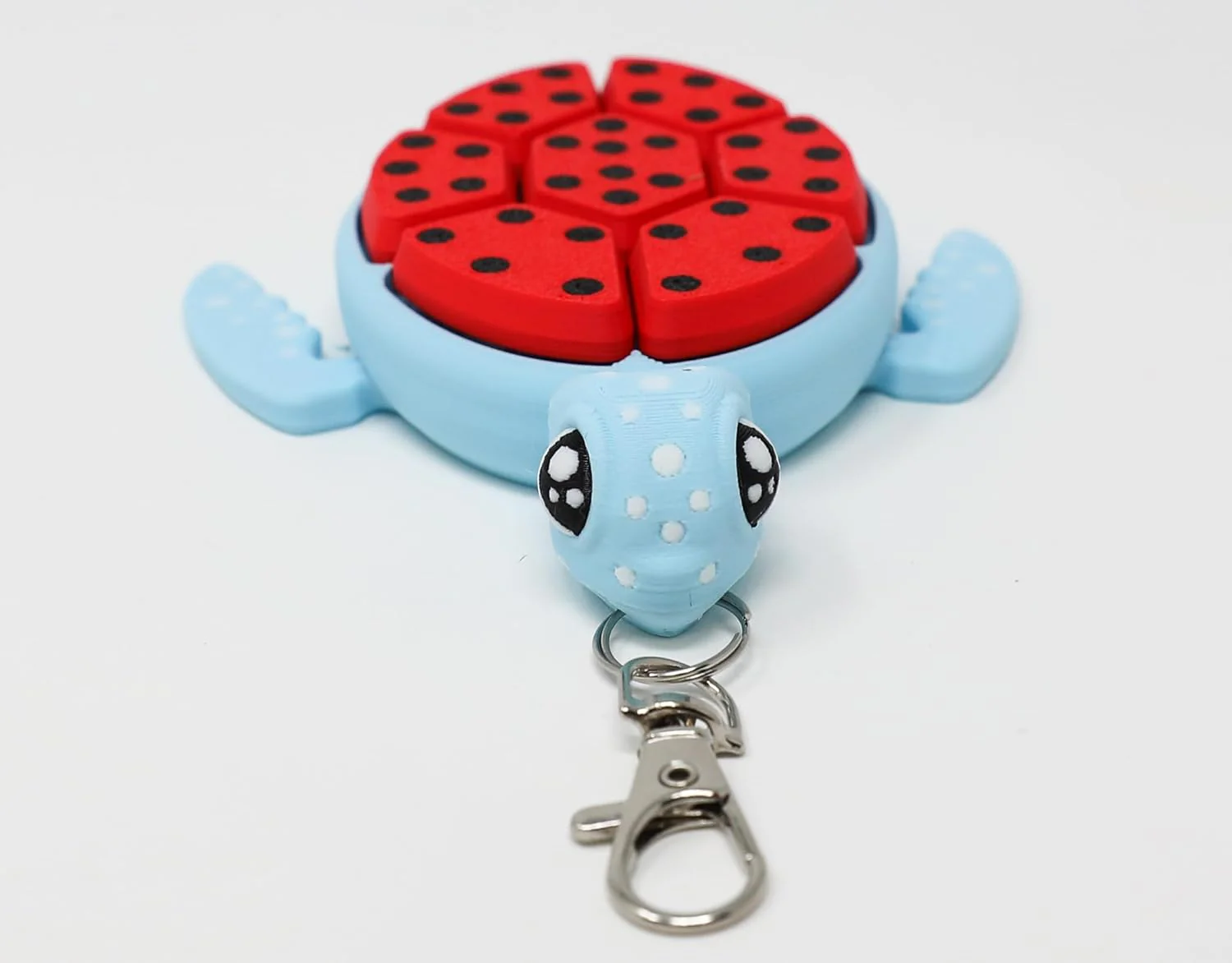 Fruit Turtle Fidget Clicker Keychain 3D Printed - Sensory Stress Relief Toy for Autism, ADHD, Anxiety, and Fidgeting (Watermelon Turtle) - Image 2