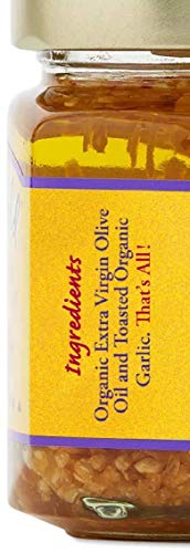 Garlic Gold Organic Toasted Garlic Granules in Extra Virgin Olive Oil, Crunchy Garlic in Olive Oil, Glass Jar 6.4 oz - Image 5