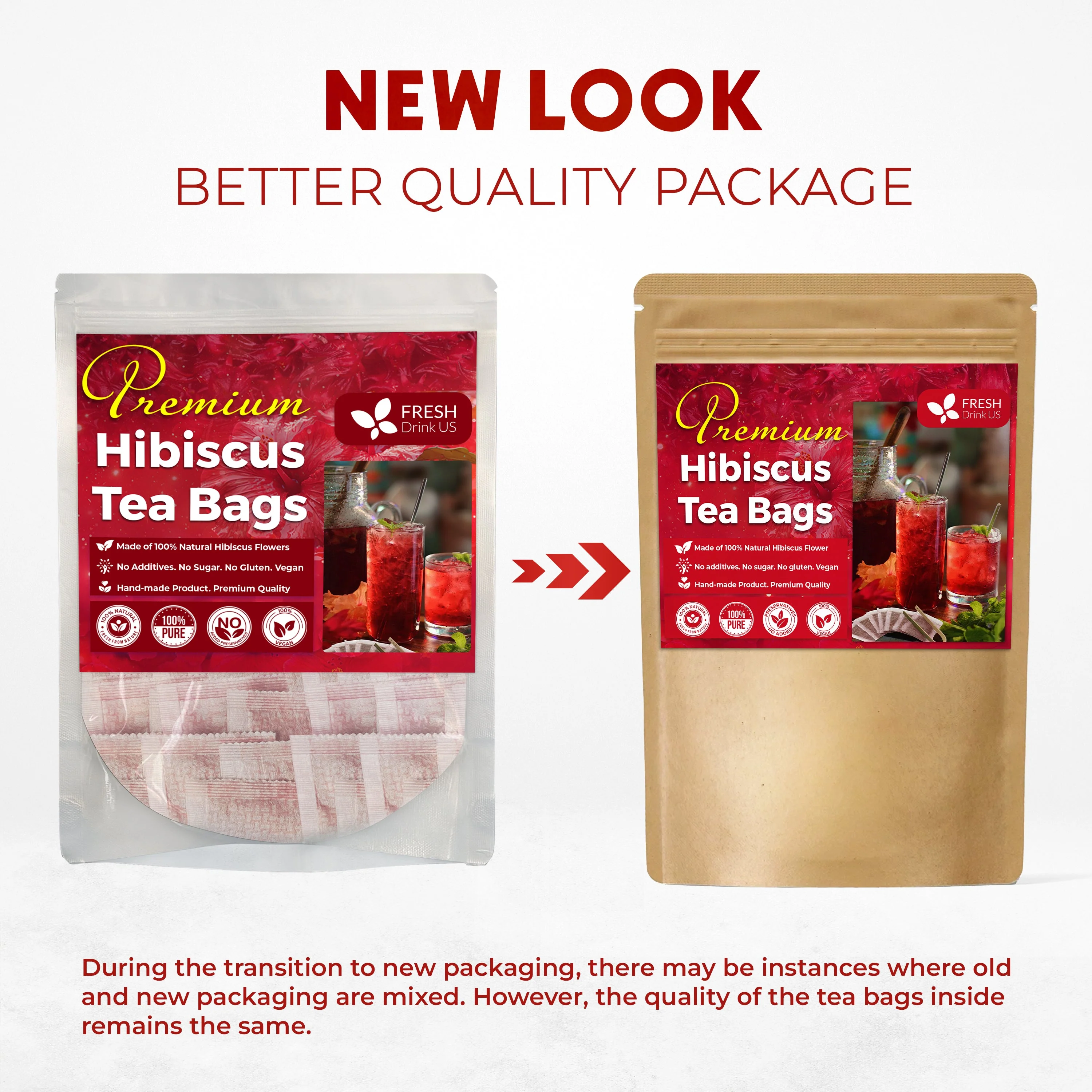 Hibiscus Dried Flowers, Tea Bags, 100% Natural, Pure from Hibiscus Flowers. Loose Flower Hibiscus Herbal Tea. Hibiscus Flower Tea. No Sugar, No Caffeine, No Gluten, Vegan. - Image 17