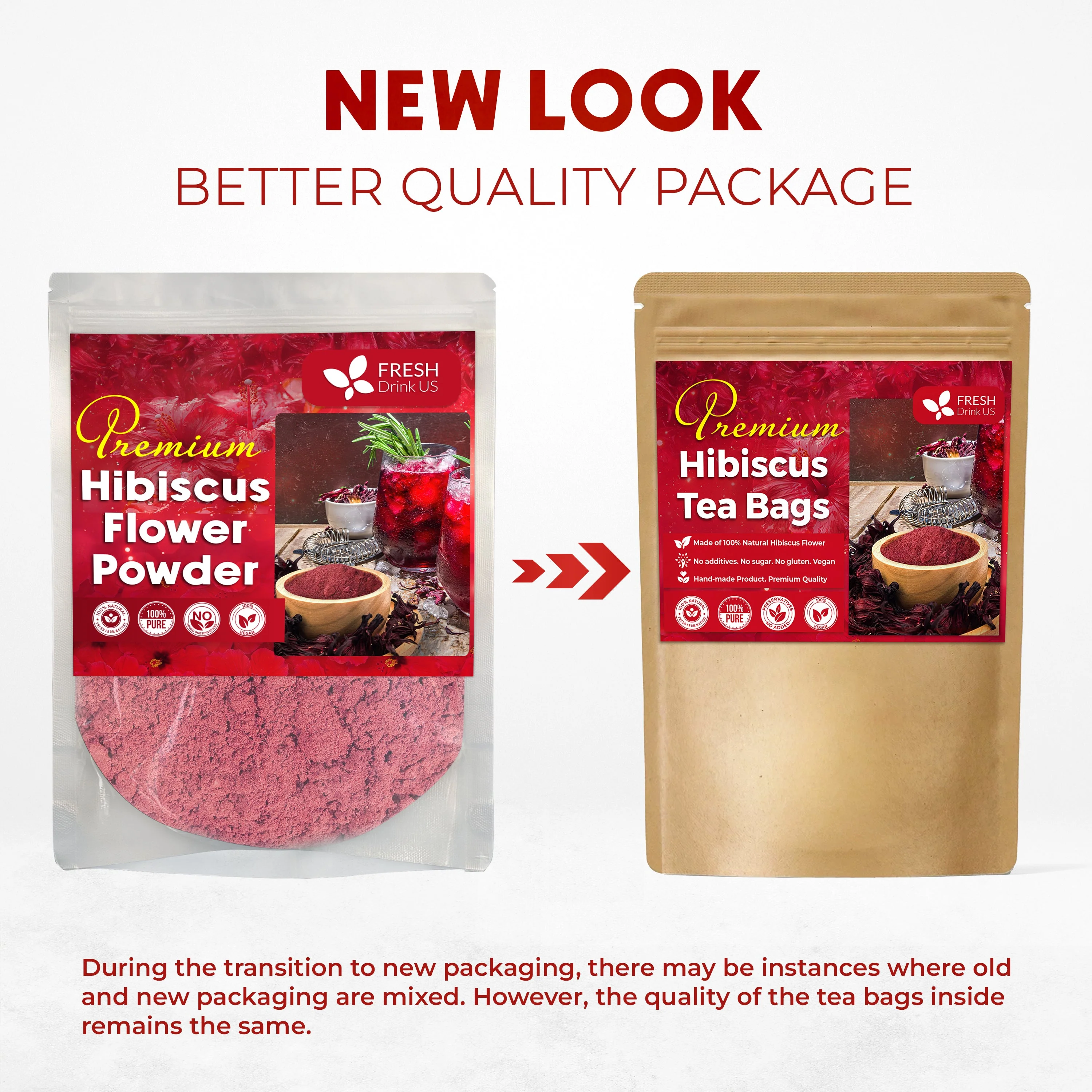 Hibiscus Dried Flowers, Tea Bags, 100% Natural, Pure from Hibiscus Flowers. Loose Flower Hibiscus Herbal Tea. Hibiscus Flower Tea. No Sugar, No Caffeine, No Gluten, Vegan. - Image 26