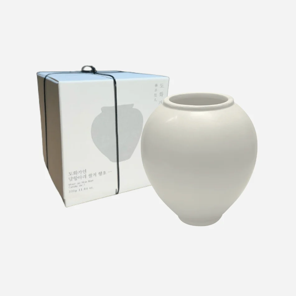 House of Dohwa Moon Jar Rice Bran Candle 320g 1ea - Image 2