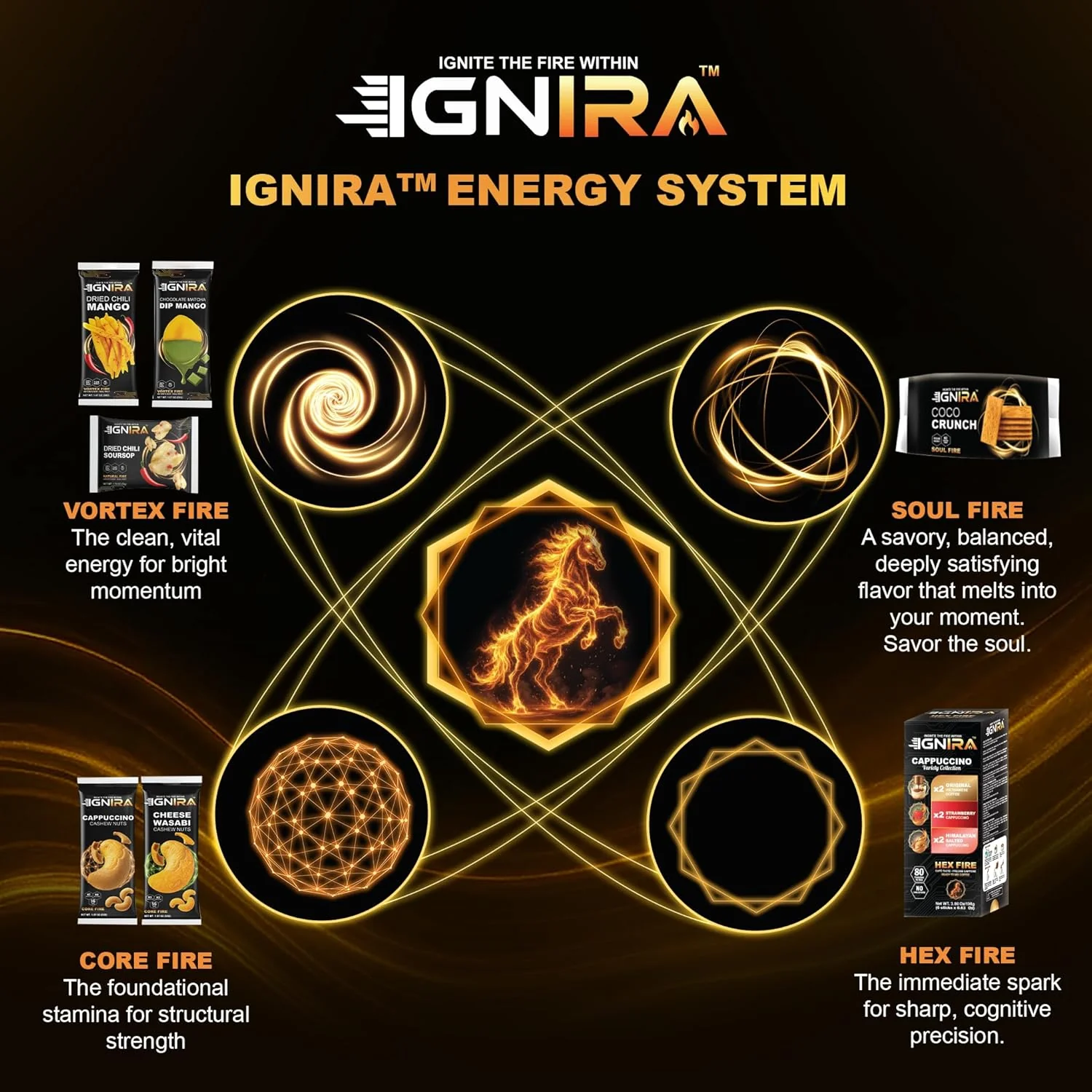 IGNIRA Signature Gift Edition – Coffee and Snacks Gift Set - Exotic Snack Gift Box with Dried Fruit, Coconut Crackers, Cashews & Instant Coffee, Sweet & Spicy Flavors, Ready-to-Give Snack Gift - 7 Piece Assortment - Image 5