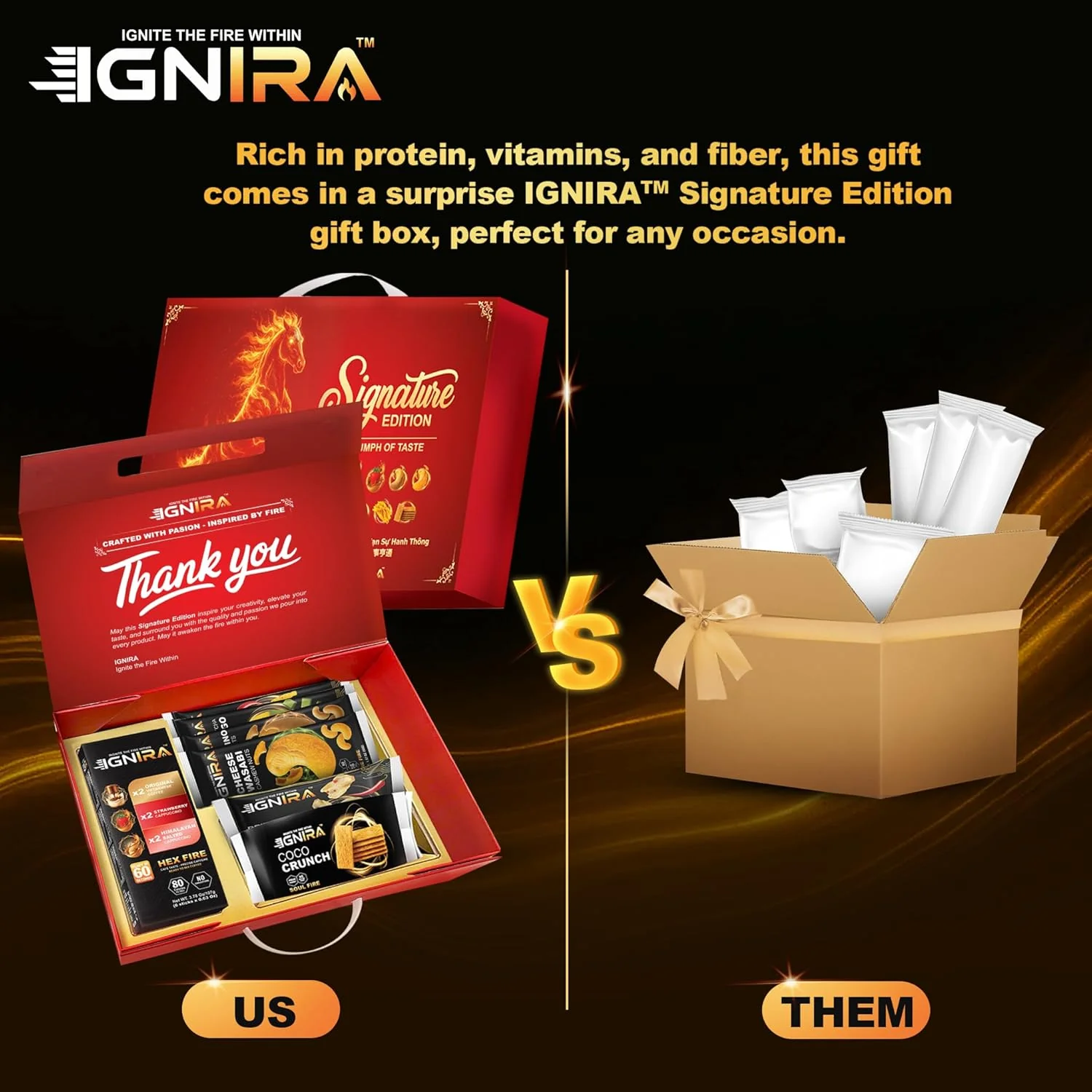 IGNIRA Signature Gift Edition – Coffee and Snacks Gift Set - Exotic Snack Gift Box with Dried Fruit, Coconut Crackers, Cashews & Instant Coffee, Sweet & Spicy Flavors, Ready-to-Give Snack Gift - 7 Piece Assortment - Image 7