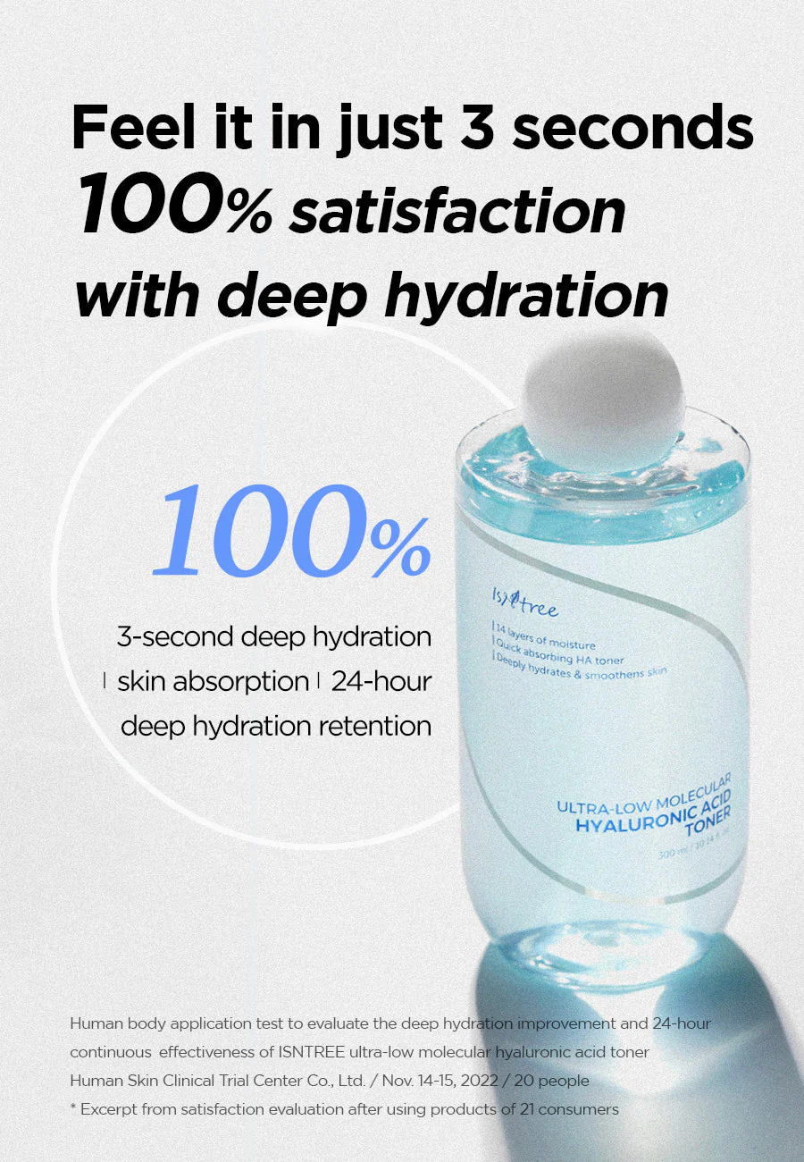 Isntree Ultra-Low Molecular Hyaluronic Acid Toner - Image 4