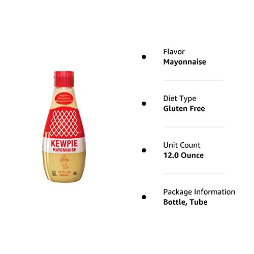 Kewpie Mayonnaise, Japanese Style Mayo Sandwich Spread Squeeze Bottle, 12-Ounce Tube (Pack of 1) - Image 2