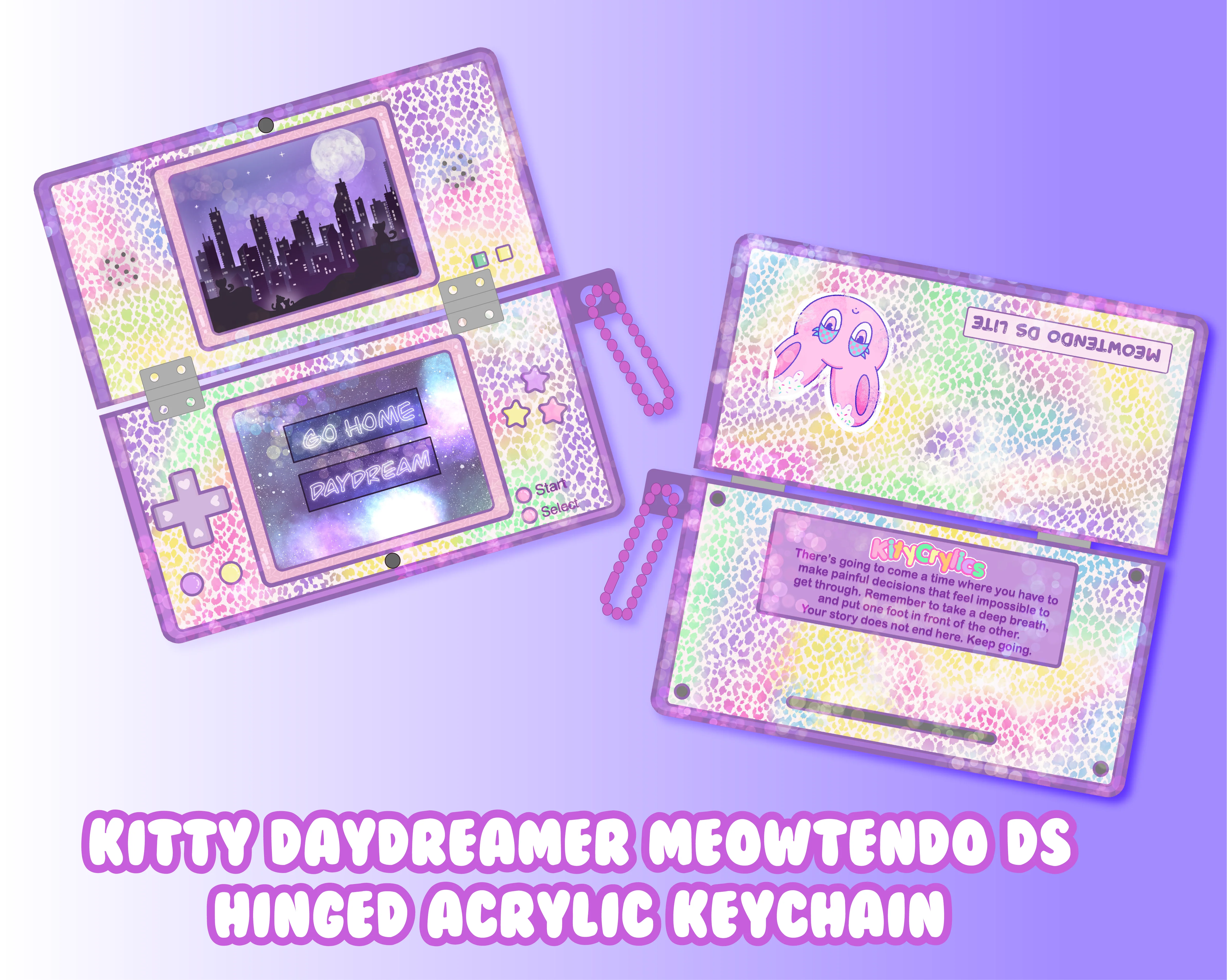 Kitty City Daydreamer Hinged Acrylic Keychain [IMPROVED!] - Image 9
