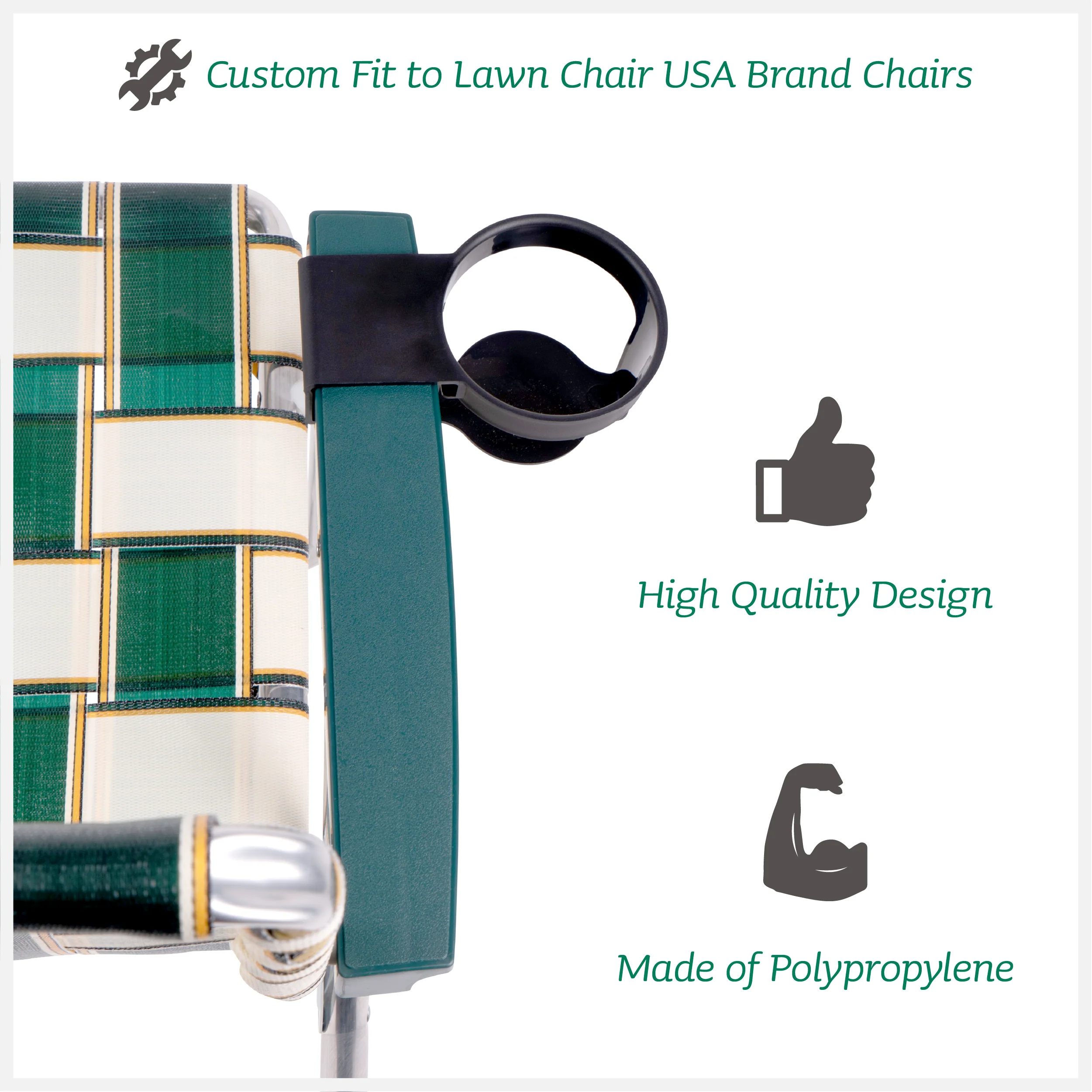 Lawn Chair USA Black Cup Holder - Image 2