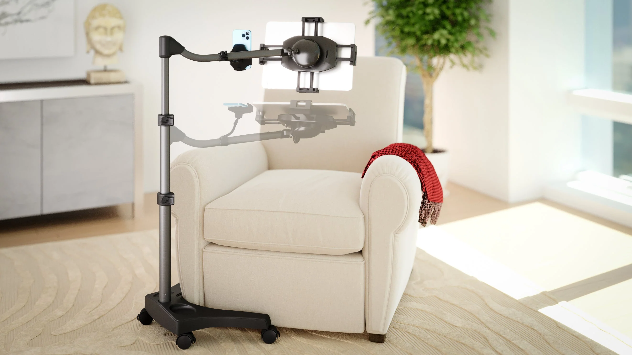 LEVO G2 V16 Rolling Tablet Stand Cart - WITH PHONE MOUNT - Image 3