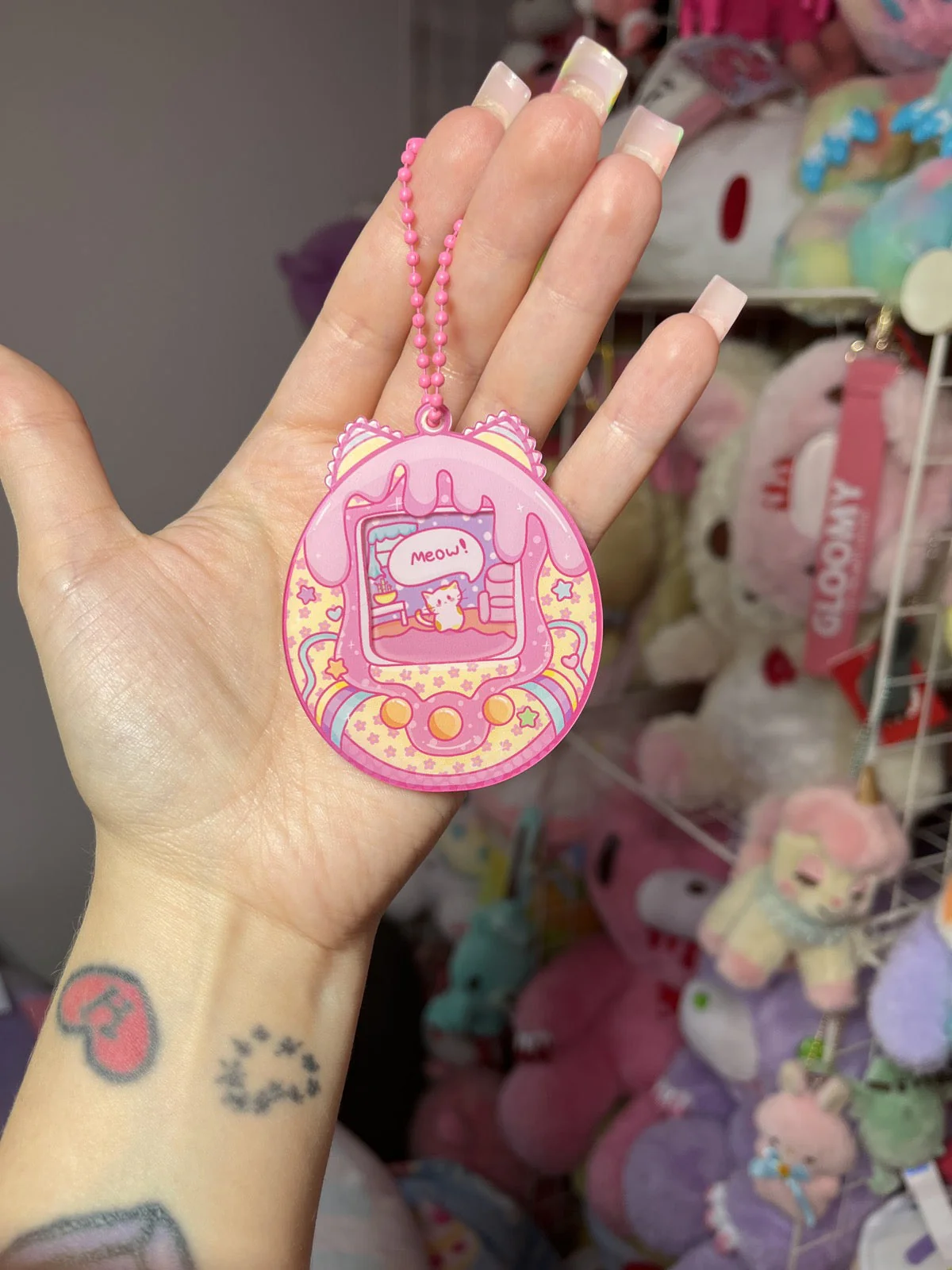 Meowmagotchi Kawaii 3D Acrylic Keychain - Image 5