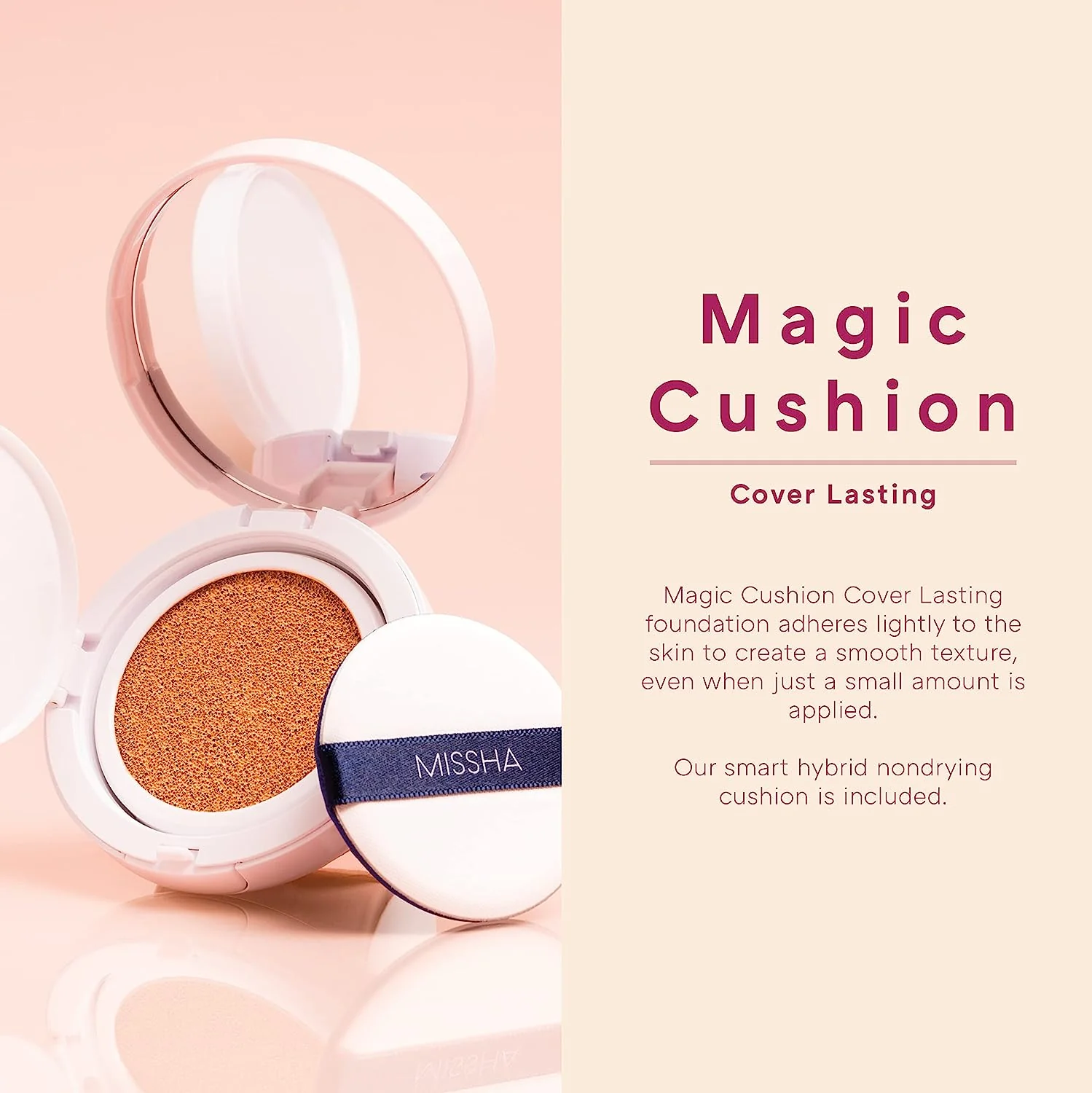 Missha M Magic Cushion Cover Lasting #21 Neutral Light Beige - Image 2