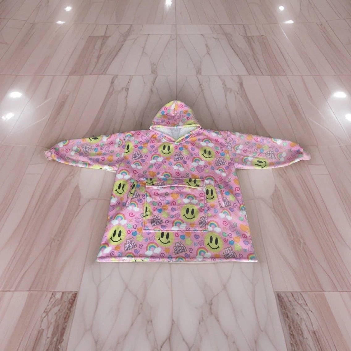 My Back Hurts [PINK] Jumbo Blanket Hoodie - Image 8