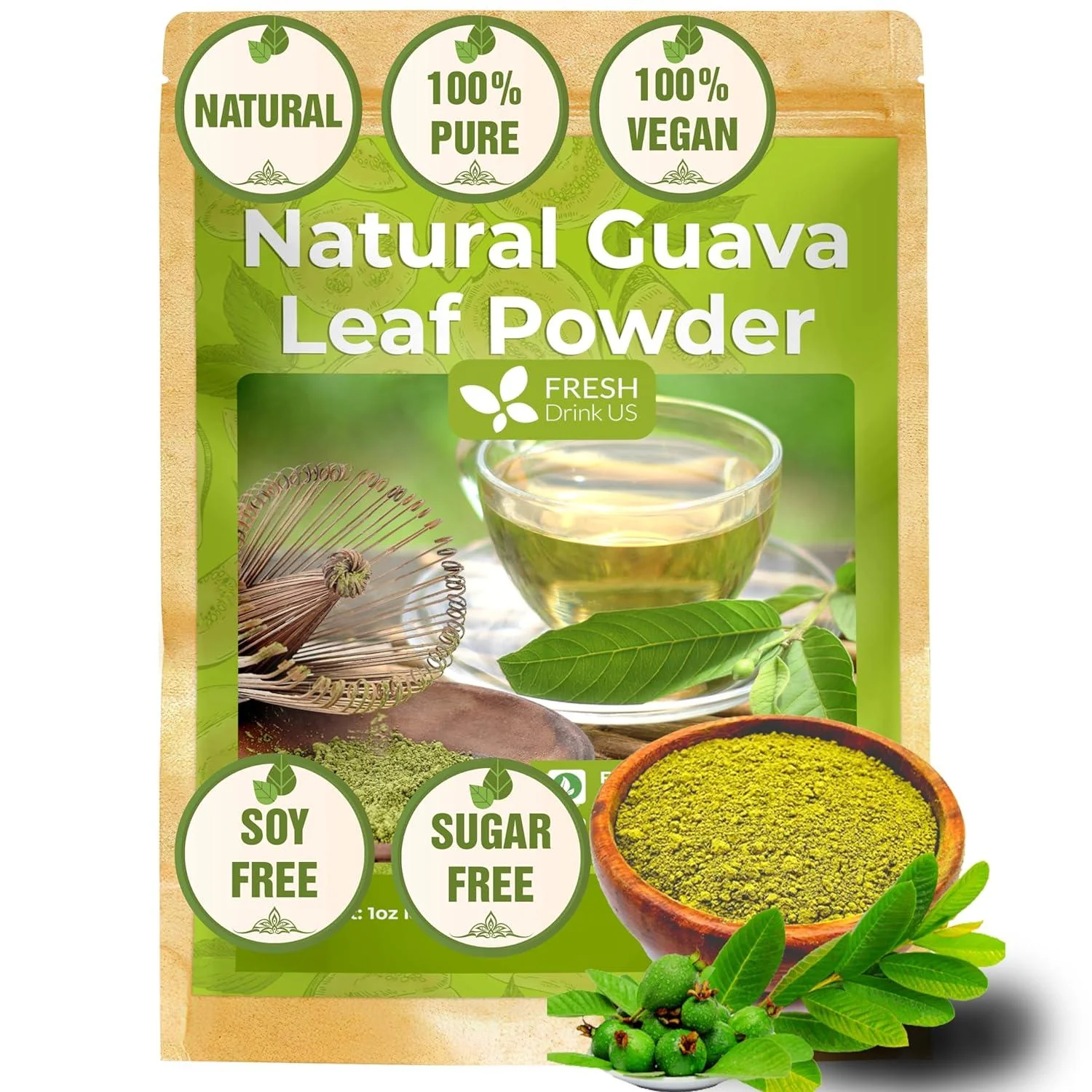 Natural Guava Leaves, Whole Dried Leaves, Cut-and-Sifted Guava leaves, 100% Pure from Guava Leaves, Natural Guava Loose Leaf Herbal Tea, No Additives, No Caffeine, Vegan - Image 16