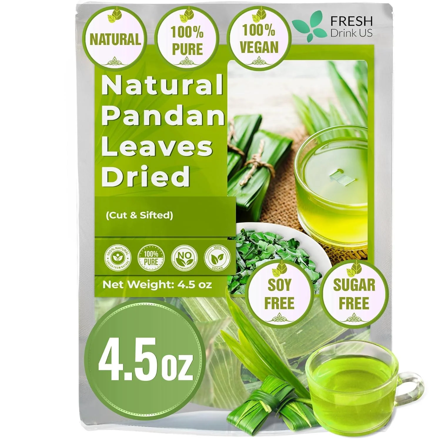 Natural Pandan Leaves Dried, No Additives, No Caffeine, Vegan - Image 2