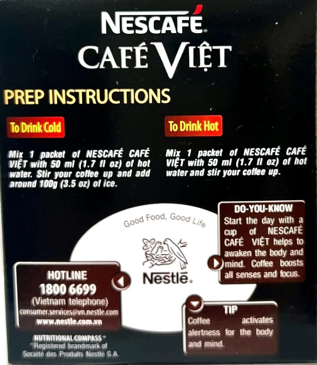 Nescafe Cafe Viet Black Iced Instant Coffee Drink Mix 15 Sachets x 16g - Image 3