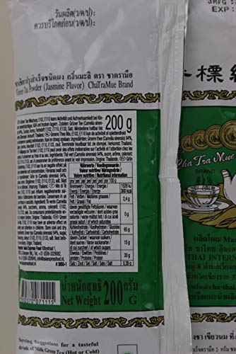 Number One Milk Green Tea Mix in Fine Loose Leaves with Mild Jasmine Flavor, from Thailand (7 oz Bag) - Image 5