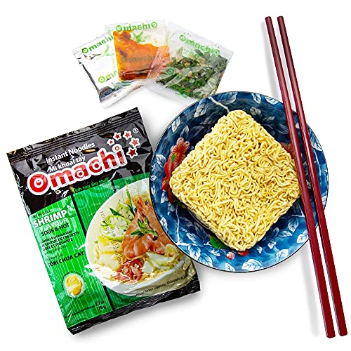 OMACHI Golden Potato Noodles - Hot and Sour Shrimp Flavor - Made with Natural Ingredients (Hot & Sour Shrimp, Pack of 5) - Image 3