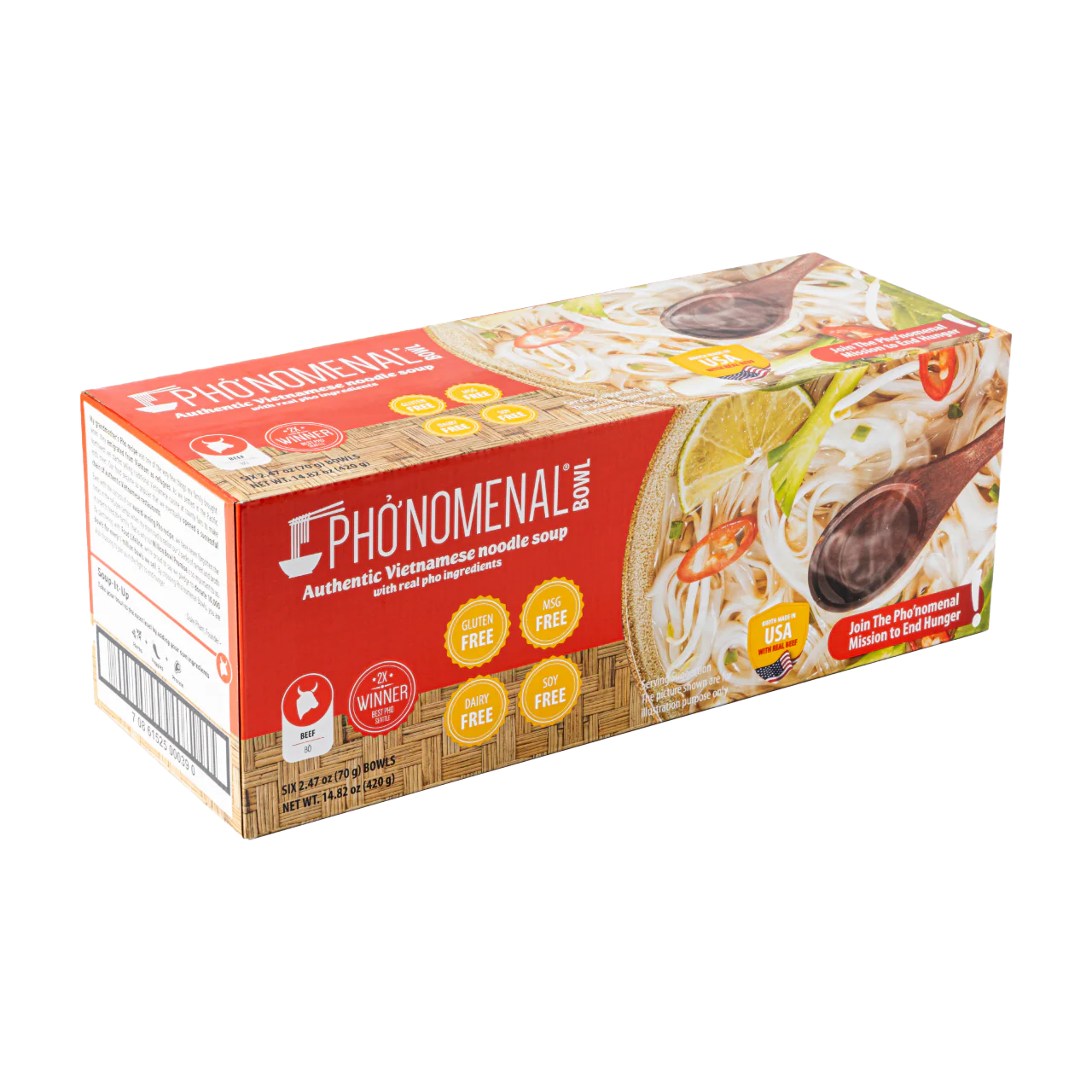 Pho’nomenal Bowl Instant Beef Pho (Case of 6 Bowls) - Image 4