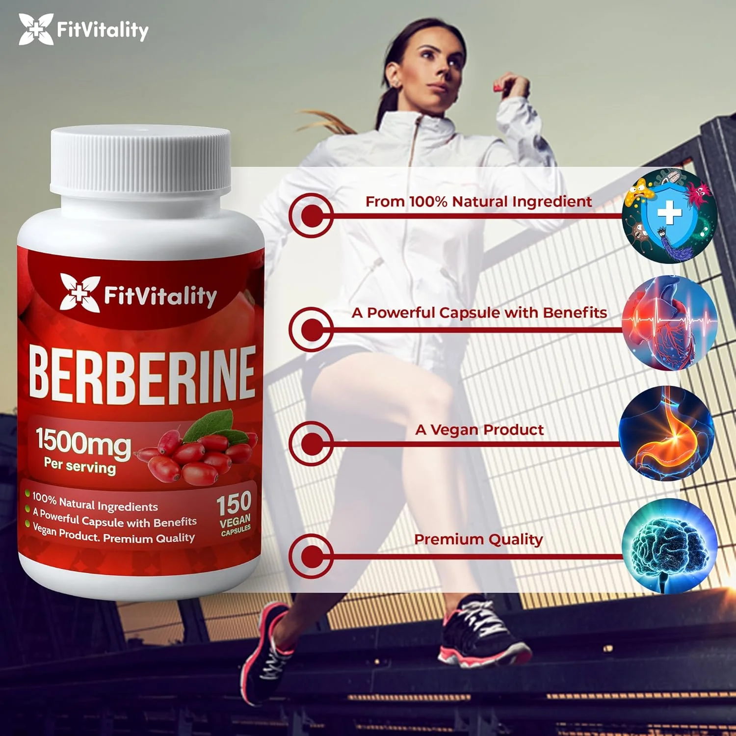 Premium Berberine Supplement, Non-GMO, Gluten-Free - Image 8