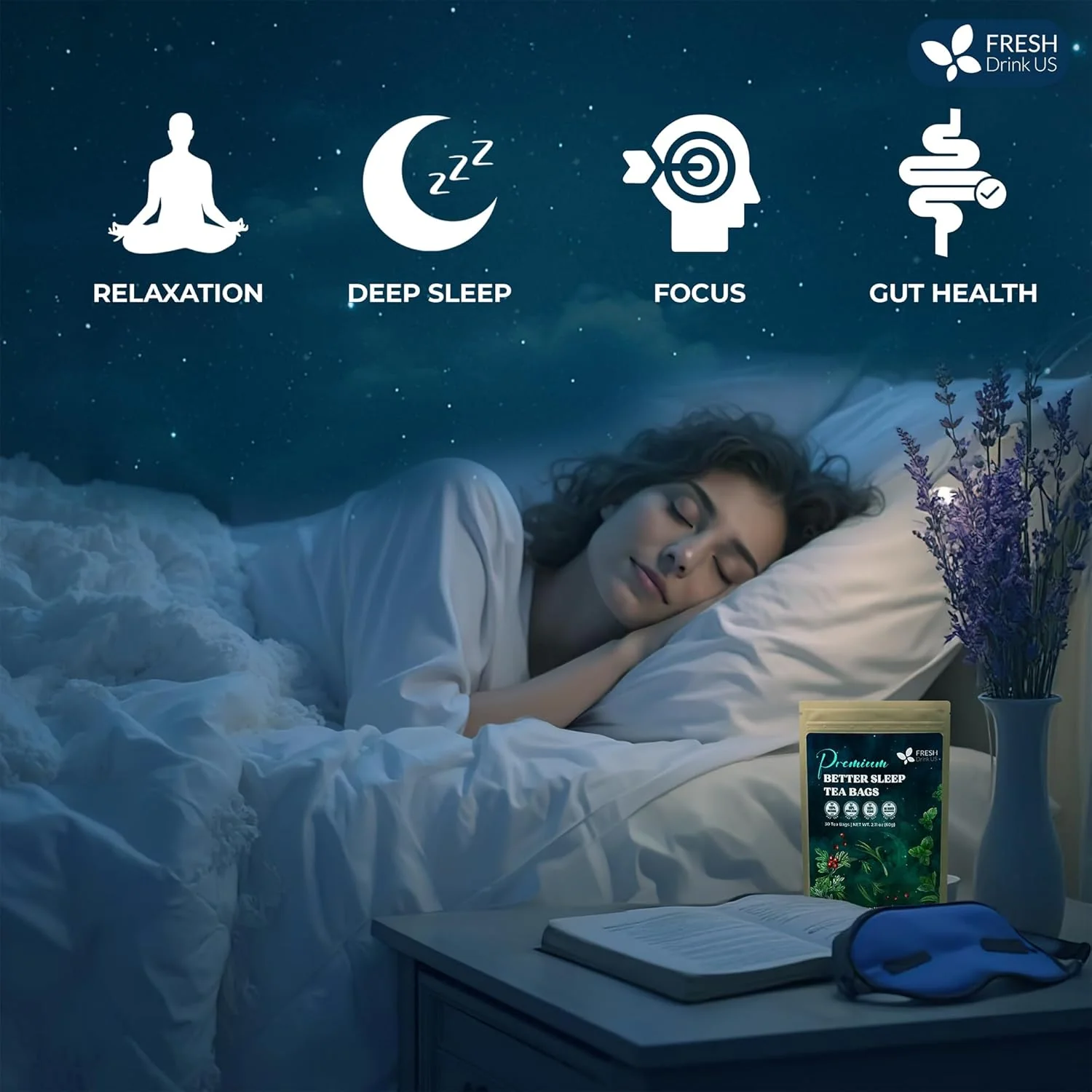 Premium Better Sleep Herbal Tea | Special Herbal Sleep Tea, Caffeine-Free Loose Leaf Blend with Spearmint Leaves, Lemongrass Leaves, and Hawthorn Berry – Naturally Refreshing and Aromatic. - Image 7