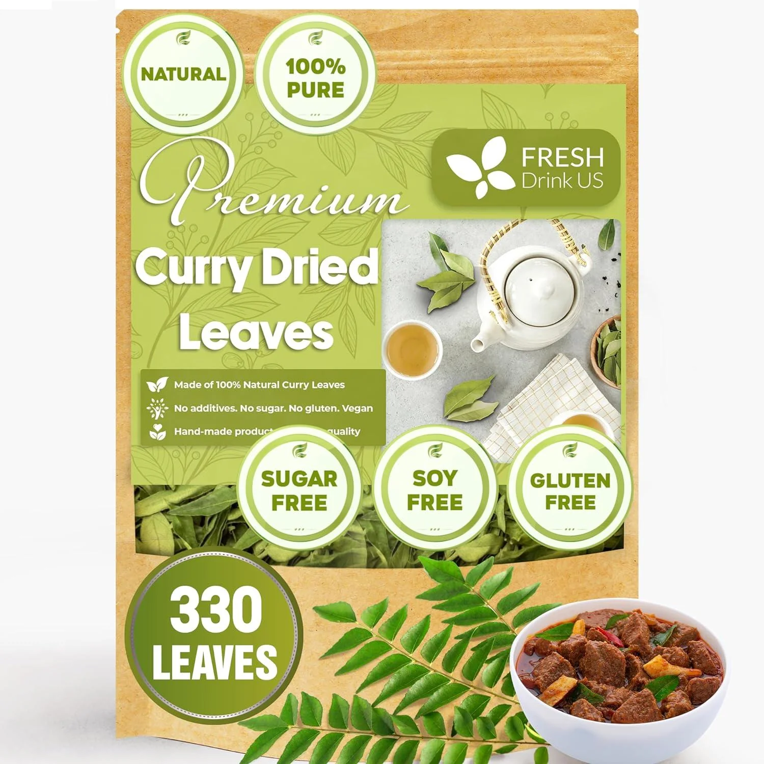 Premium Curry Leaves, Whole Dried Leaves, 100% Natural, Pure Curry Leaves, Hand-made, Wildcrafted, Indian Spice for Cooking, Curry Leaf Dried, No Additives, No Gluten, Vegan - Image 11