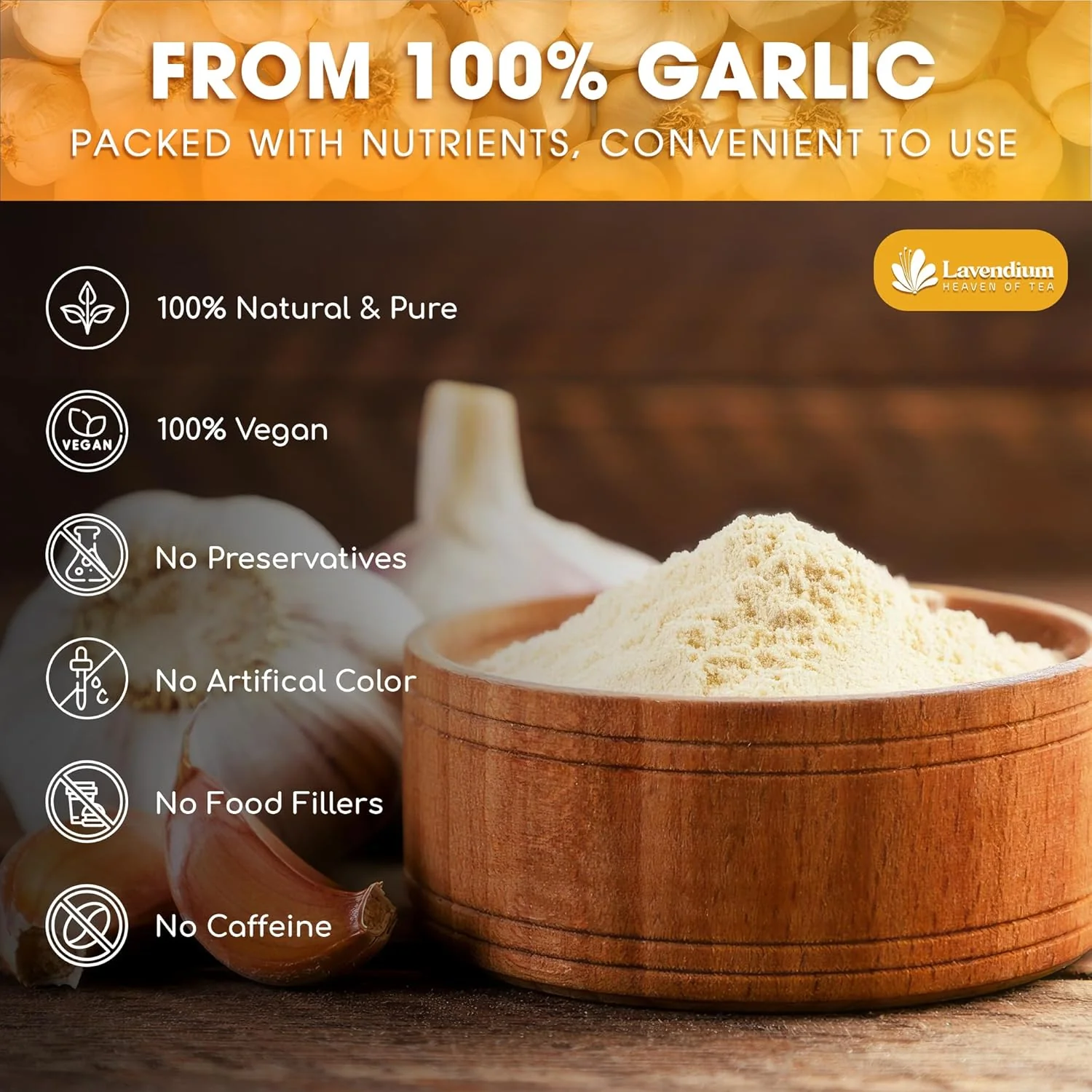 Premium Garlic Powder, 100% Natural and Pure from Garlic, Rich Flavor, Perfect for Cooking & Seasoning - Image 3