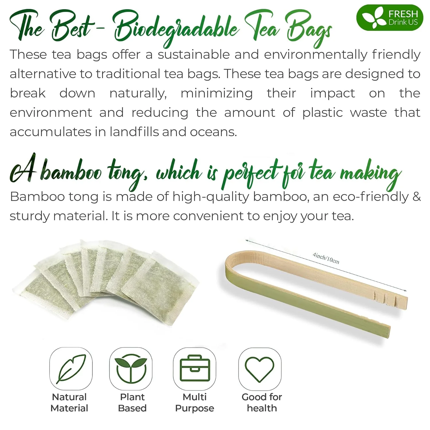 Premium Green Tea Bags, 100% Natural & Pure from Green Tea. Green Herbal Tea. No Sugar, No Gluten, Vegan - Image 7