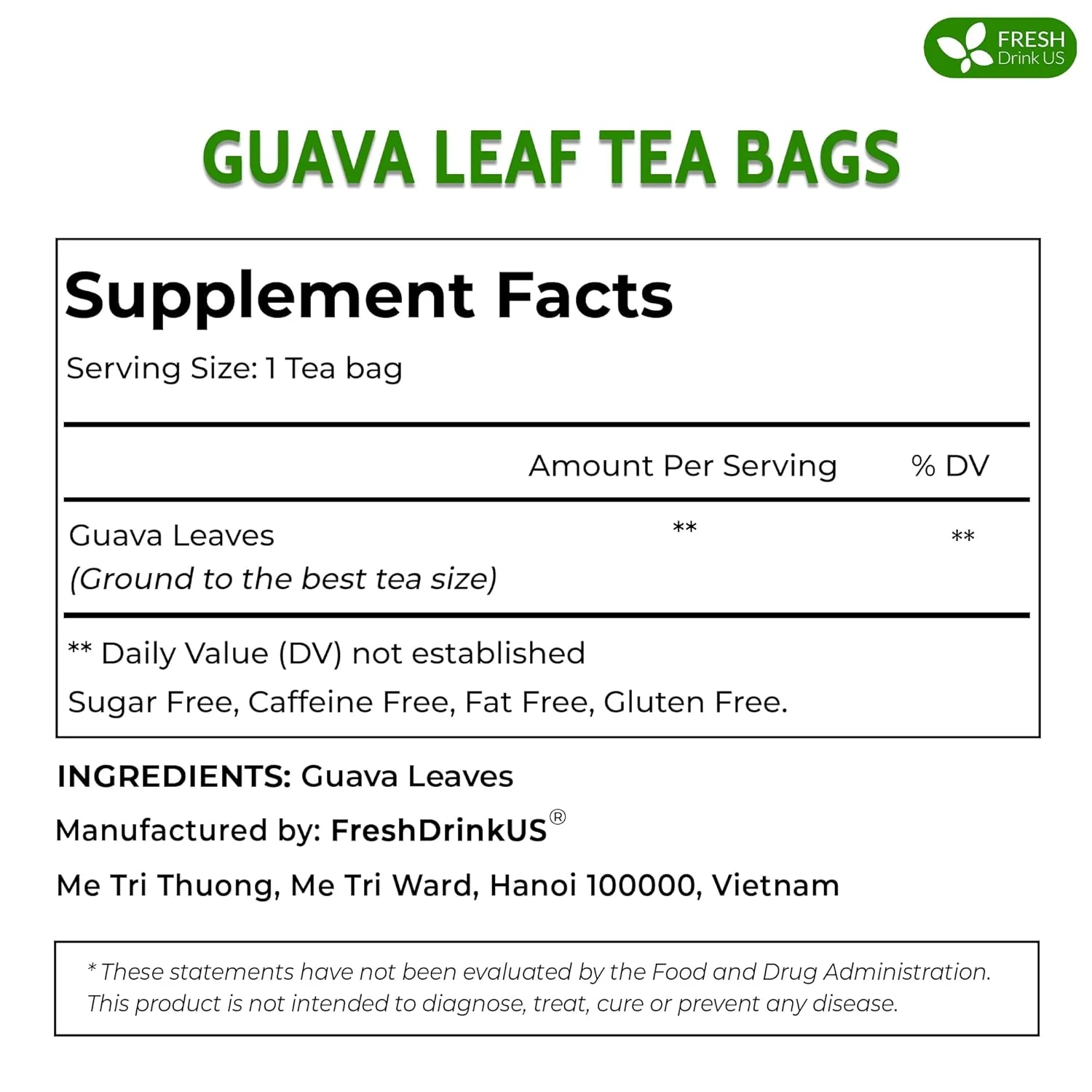 Premium Guava Leaf Tea Bags - Image 2