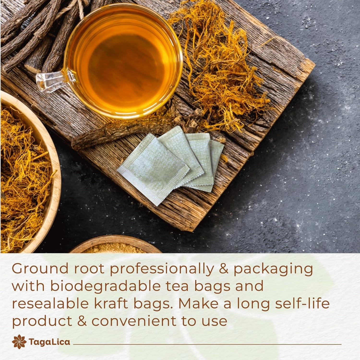 Premium Licorice Root Tea Bags, 100% Natural, Pure Licorice Root, Eco-Conscious Tea Bags, Licorice Root Herbal Tea, Licorice Root Tea. No Sugar, No Caffeine, No Gluten, Vegan - Image 2