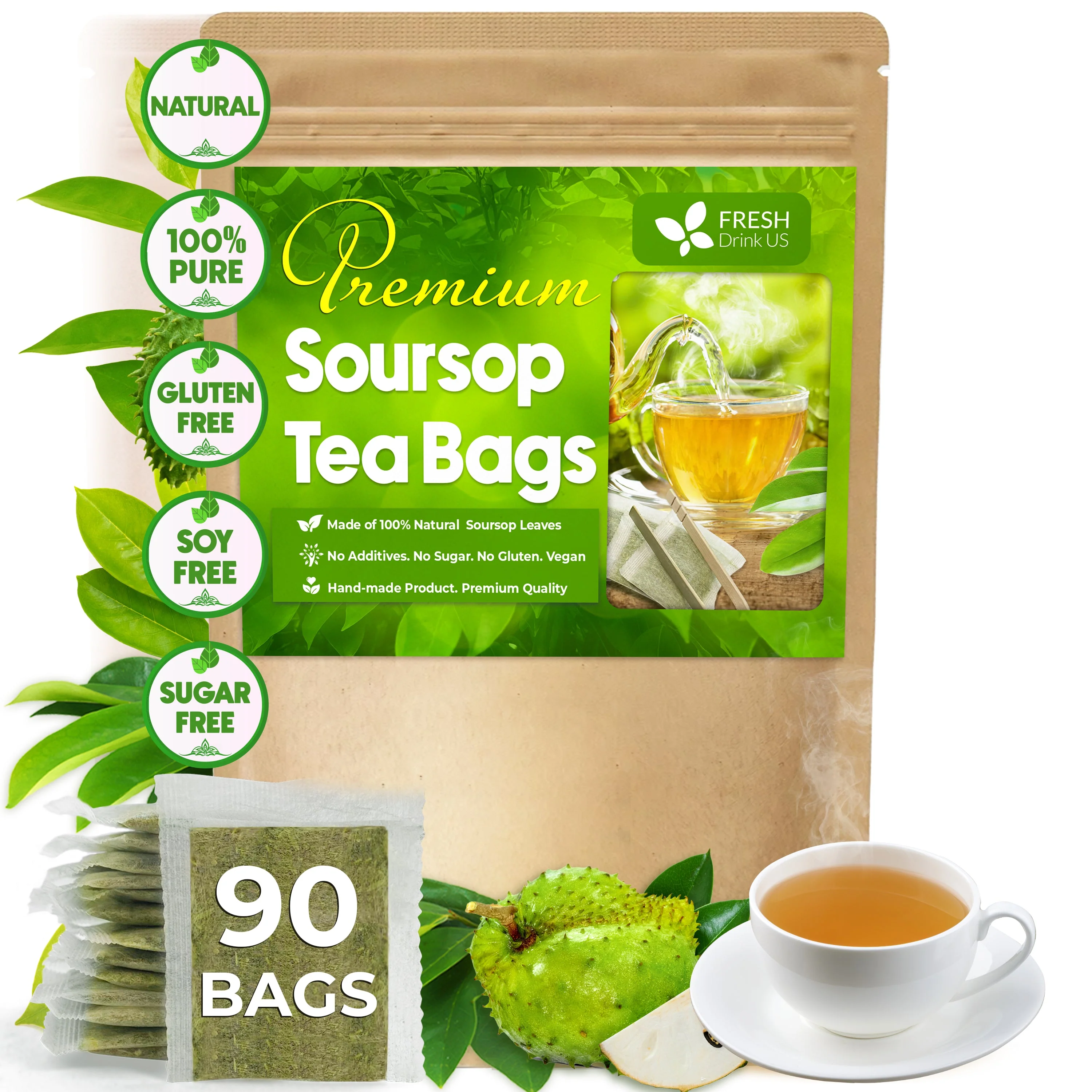 Premium Soursop Leaves Tea bags, Dried Soursop Leaves, Soursop Leaf Powder, Guanabana Leaves Tea, Hoja Guanabana Tea - Image 18