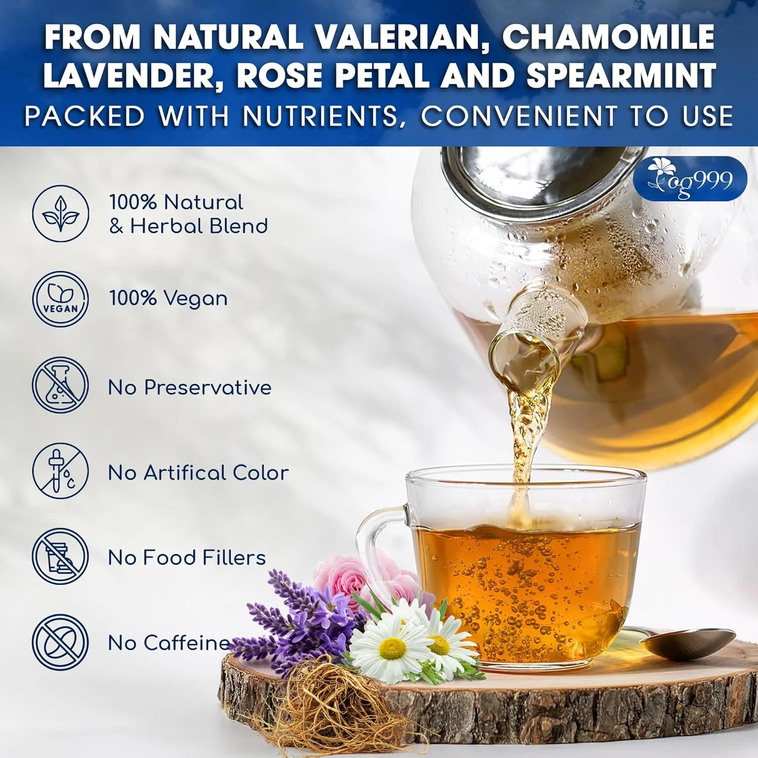 Premium Valerian Tea, Improve Digestion, Support Brain, Weight, Skin and Sleep - Image 4