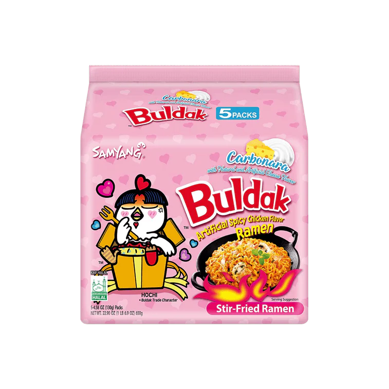 Samyang Buldak Spicy Ramen, Hot Chicken Ramen, 1 Bag with 5 Pack