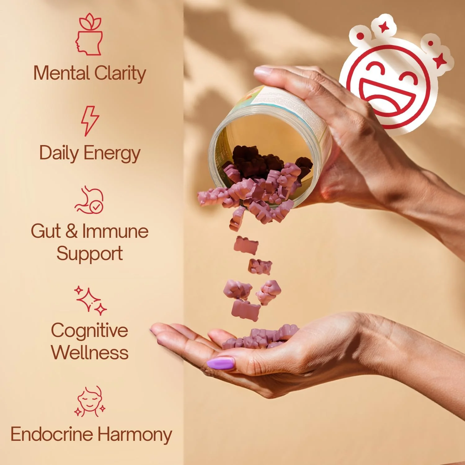 Sea Moss Gummies | Strawberry Flavor Vegan Gummies | Extra Rich 9-in-1 Formulation with Irish Sea Moss, Elderberry, Bladderwrack, Burdock, Ashwagandha, Maca, Zinc, B12 | Energy & Immune Support - Image 5
