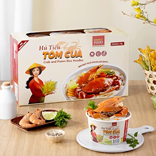 Instant Crab and Prawn Rice Noodles (Hu Tieu Tom Cua) 75g each/ 9 Bowls - Image 6