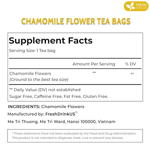 Smooth Sleep & Digest Duo, Chamomile Flower & Fennel Seed Herbal Tea Bags, 100% Natural & Pure Flowers and Seeds, Eco-Conscious & Biodegradable Tea Bags, No Sugar, No Caffeine, No Gluten, Vegan – Herbal Beverage - Image 7