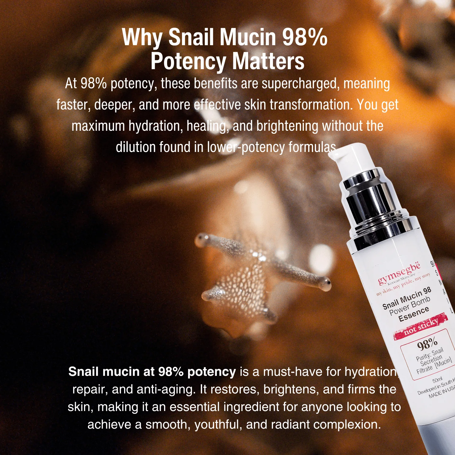Snail Mucin 98 Power Bomb Essence - Image 8