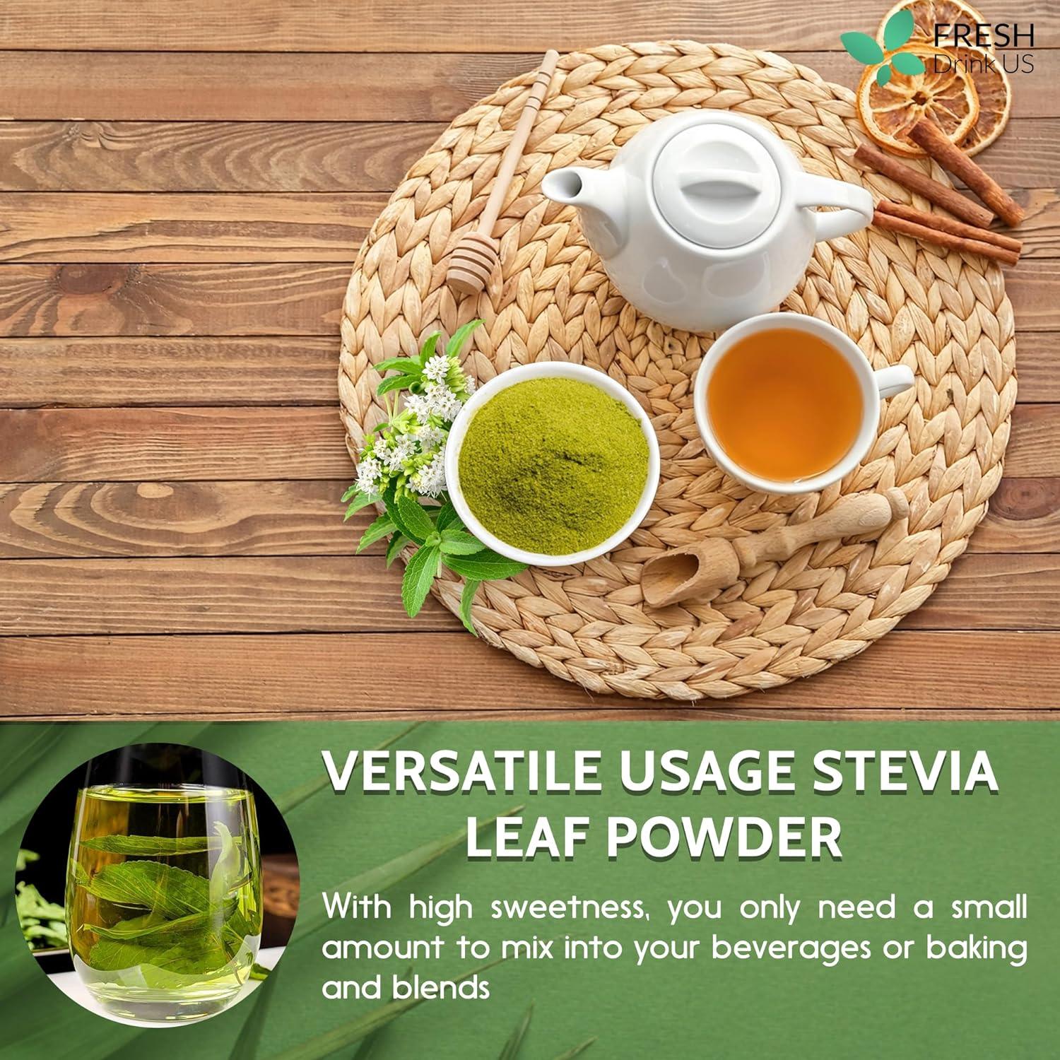 Stevia Leaf, Whole Dried Leaves, Tea Bags, Powder, 100% Natural and Pure from Stevia Leaves. Sugar Substitute for Tea, Coffee. Loose Leaf Stevia Herbal Tea. Zero Calorie Sweetener. No Sugar, No Caffeine, No Gluten, Vegan. - Image 2