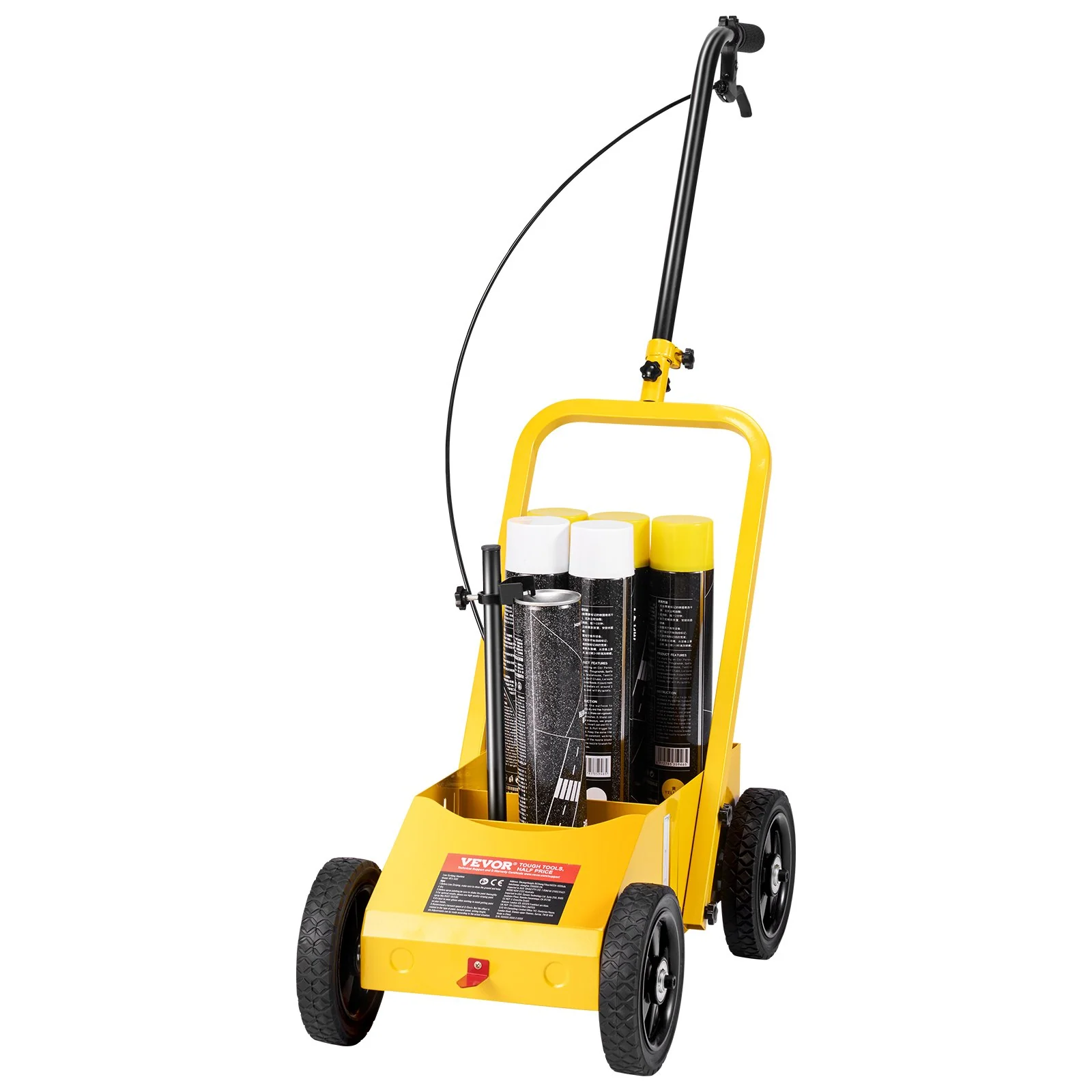 Striping Line Marking Machine 24 x 13 x 35.4 in 4-Wheel Striping Machine Yellow - Image 9